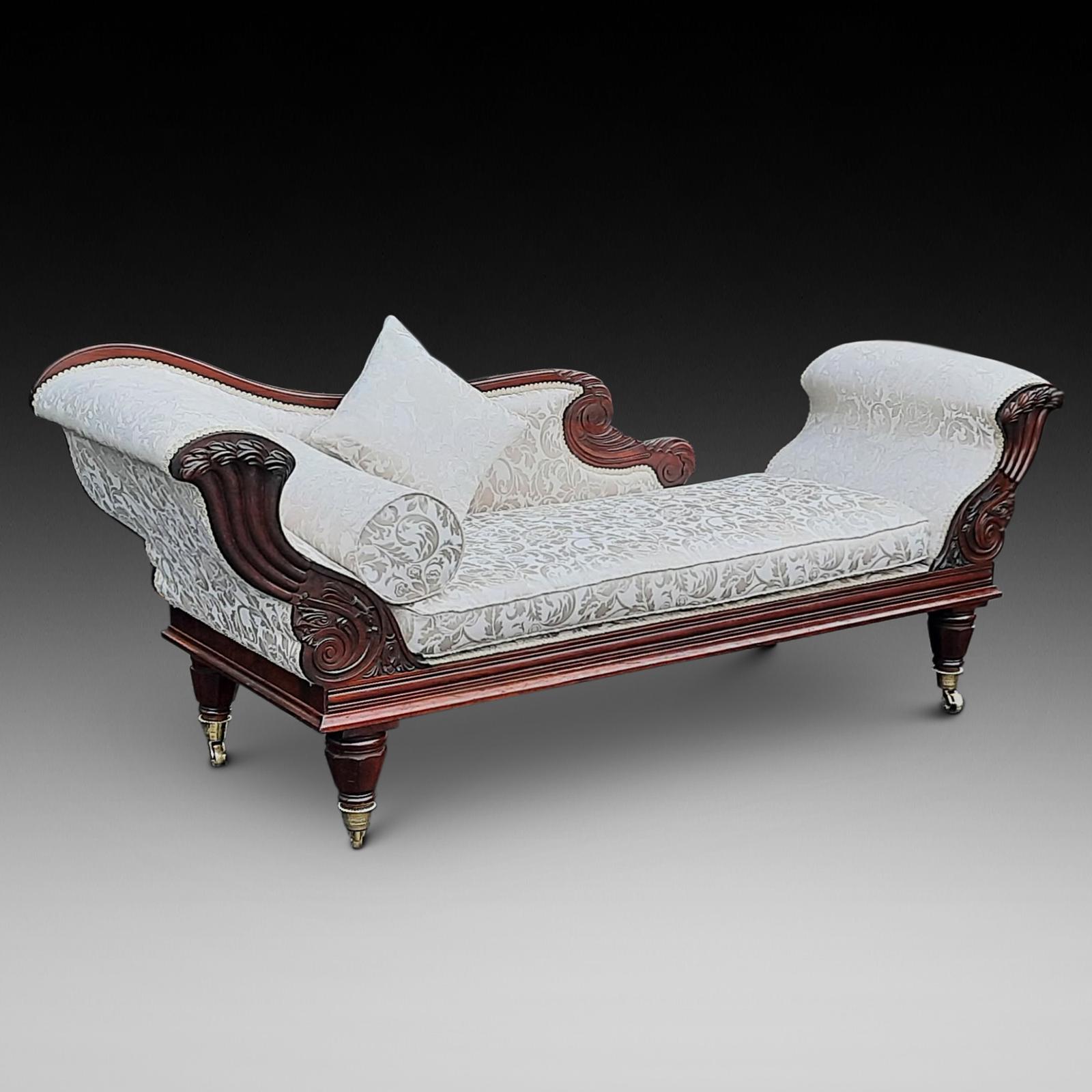William IV Mahogany Chaise Lounge Récamier (1 of 9)