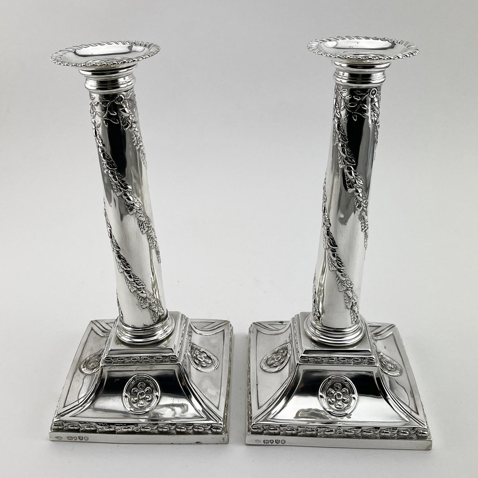 Pair of Super Quality Victorian Sterling Silver Candlesticks (1 of 10)