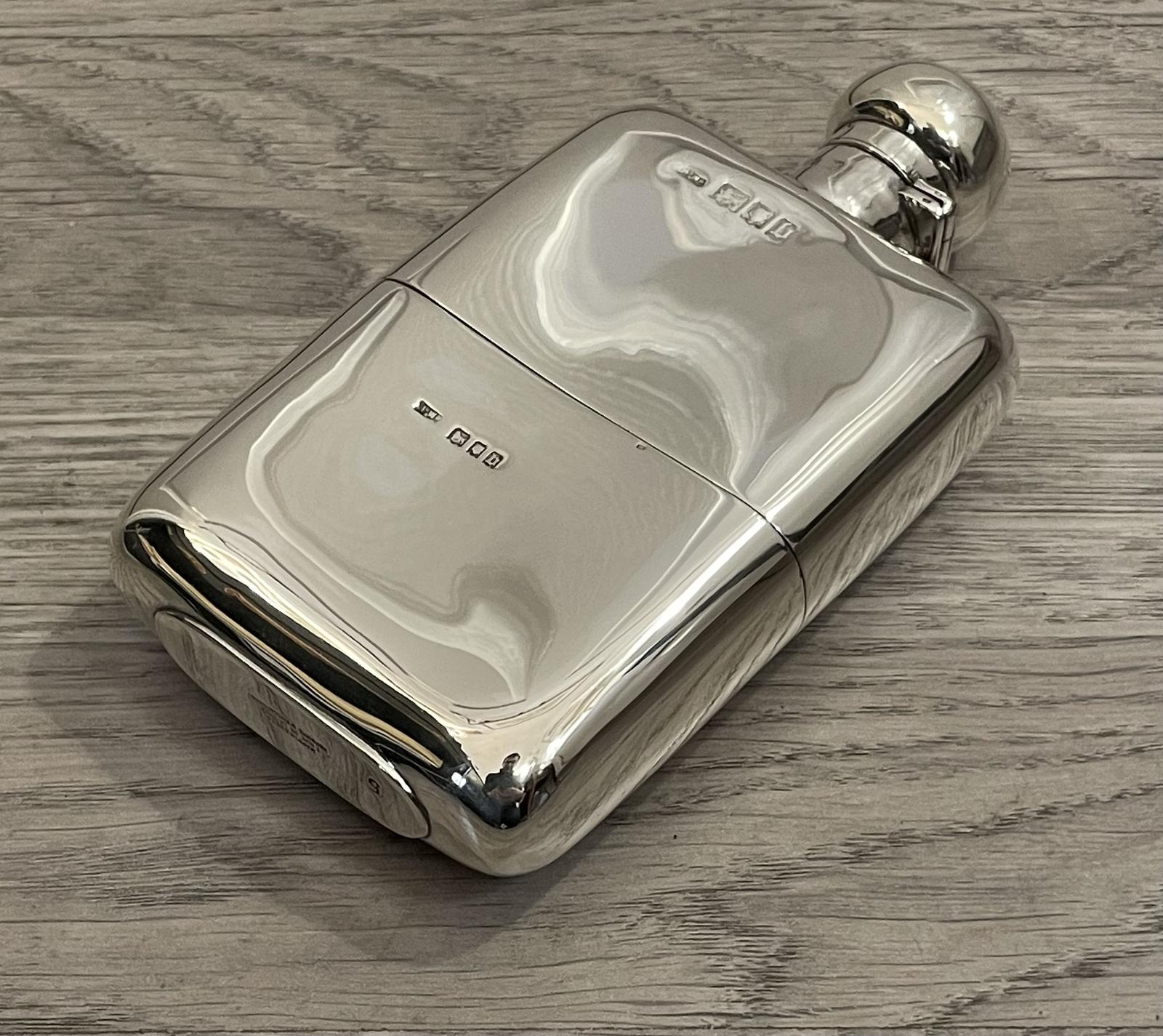 George V Solid Silver Hip Flask by Mappin & Webb (1 of 7) George V Solid Silver Hip Flask by Mappin & Webb (1 of 7)