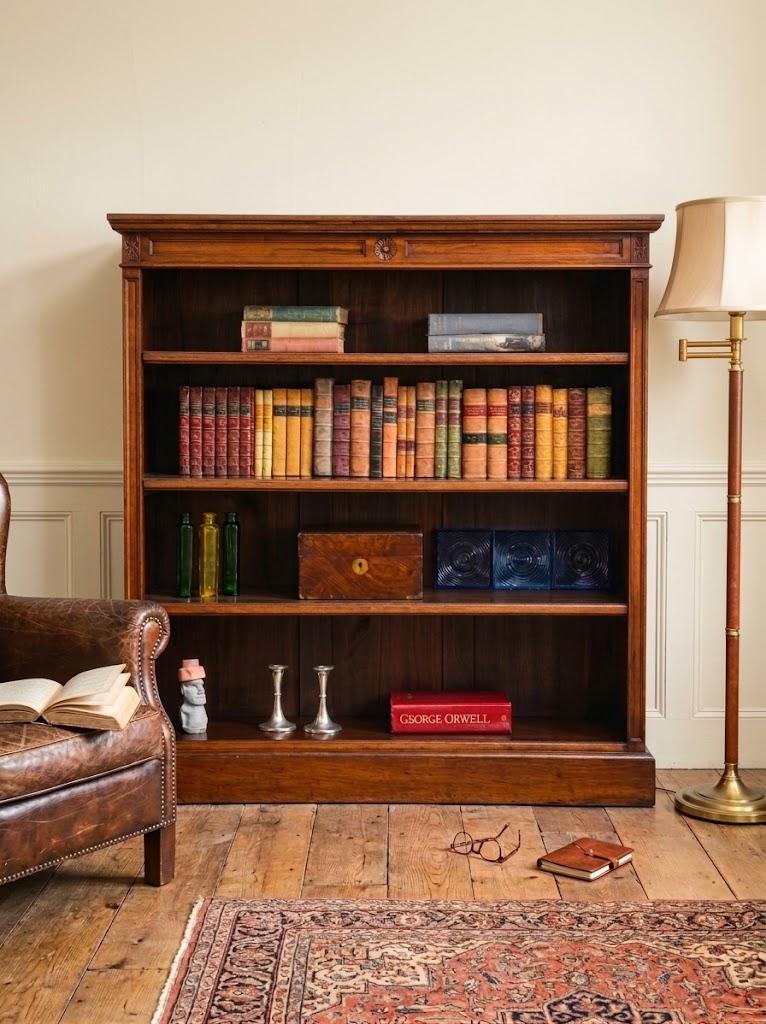 Late Victorian Walnut Open Bookcase with Adjustable Shelves (1 of 17) Late Victorian Walnut Open Bookcase with Adjustable Shelves (1 of 17)