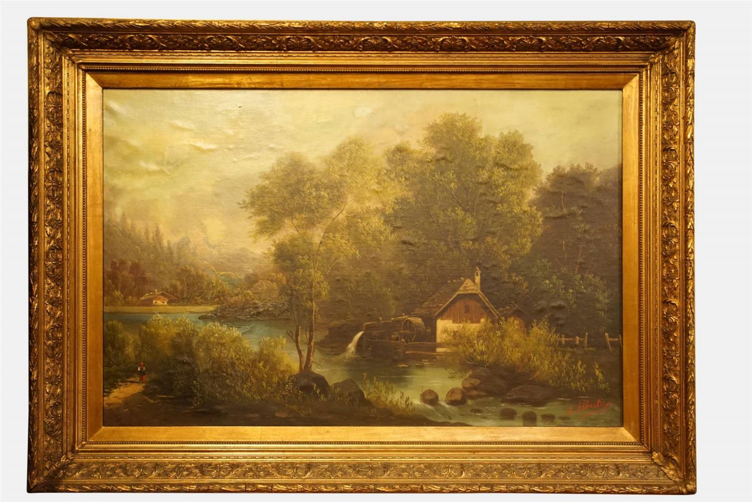 Large 19th Century Oil on Canvas (1 of 4) Large 19th Century Oil on Canvas (1 of 4)