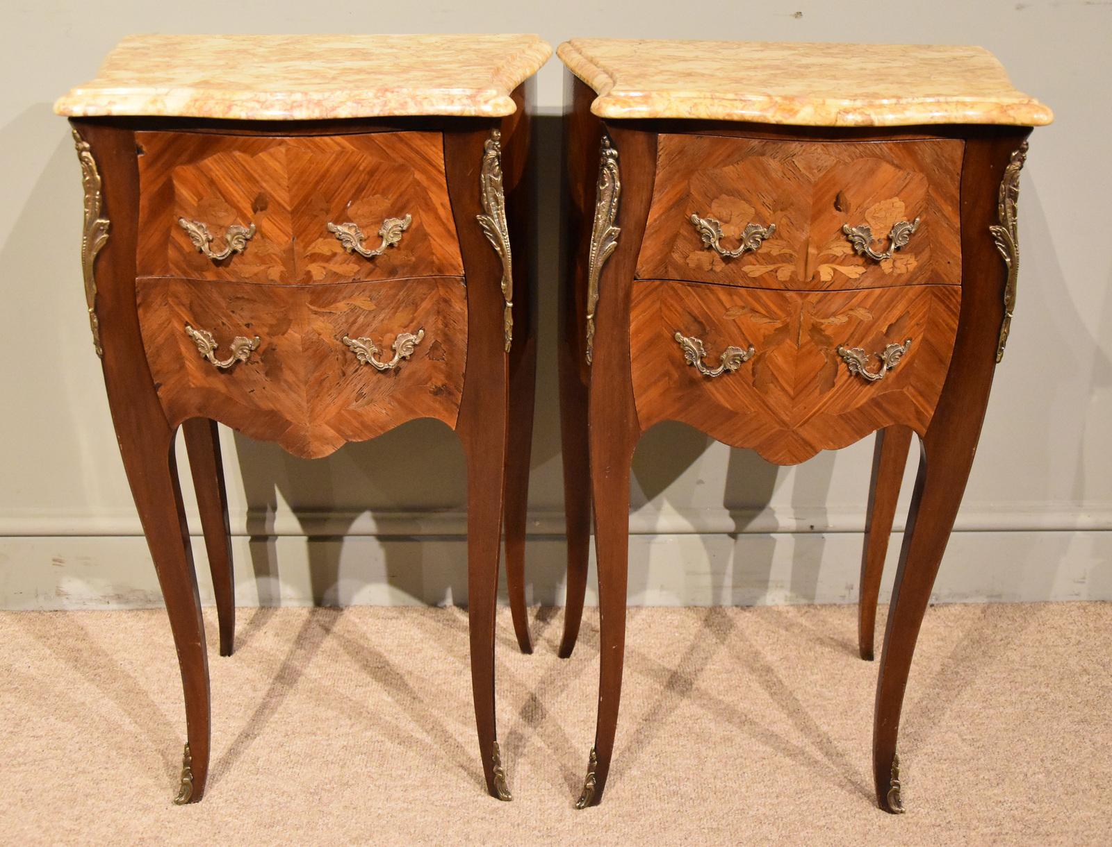 French Bedside Cabinets Marble Tops (1 of 8) French Bedside Cabinets Marble Tops (1 of 8)