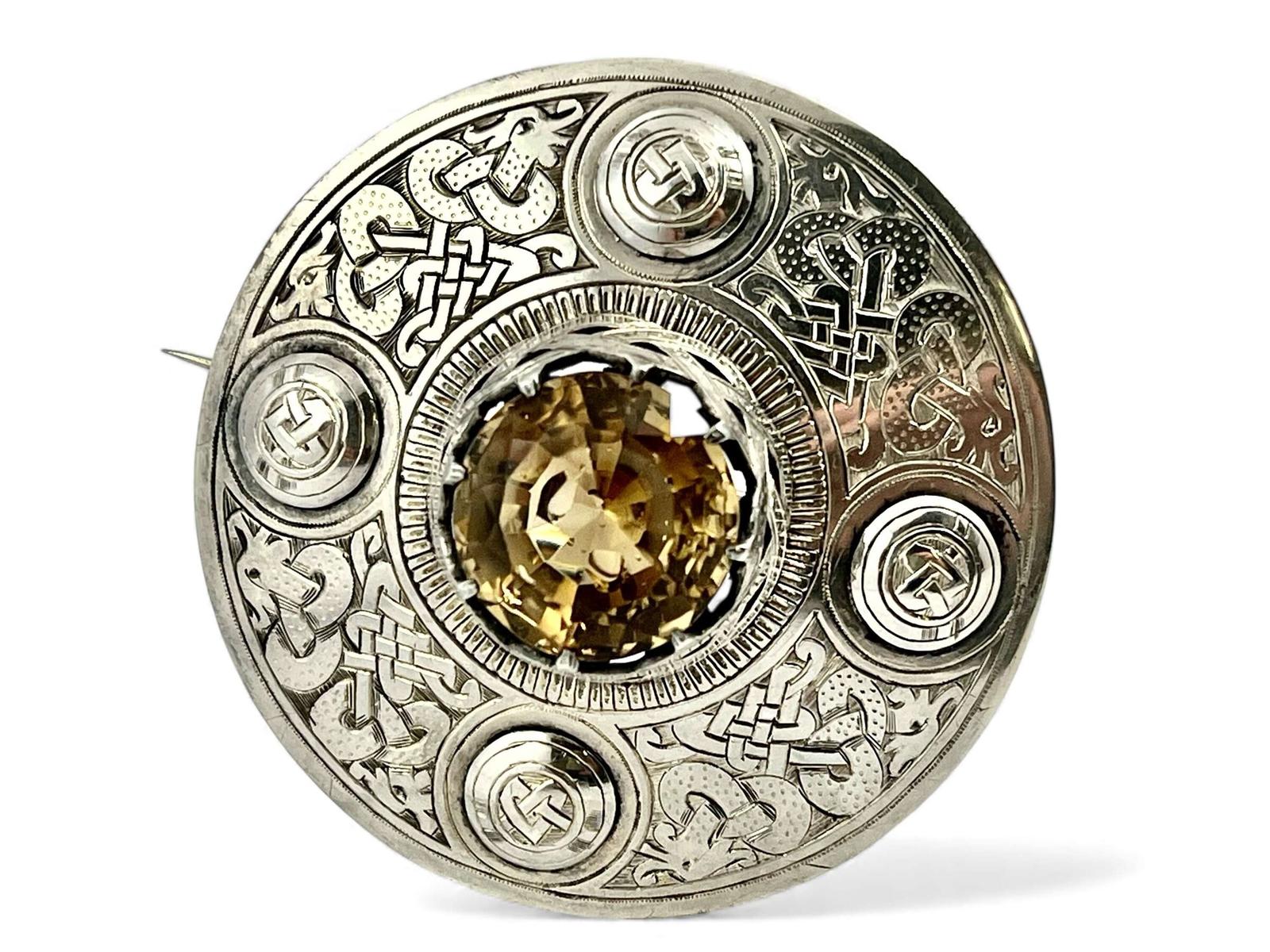 Victorian Antique Large Silver and Citrine Plaid Brooch, Edinburgh 1900 (1 of 6) Victorian Antique Large Silver and Citrine Plaid Brooch, Edinburgh 1900 (1 of 6)