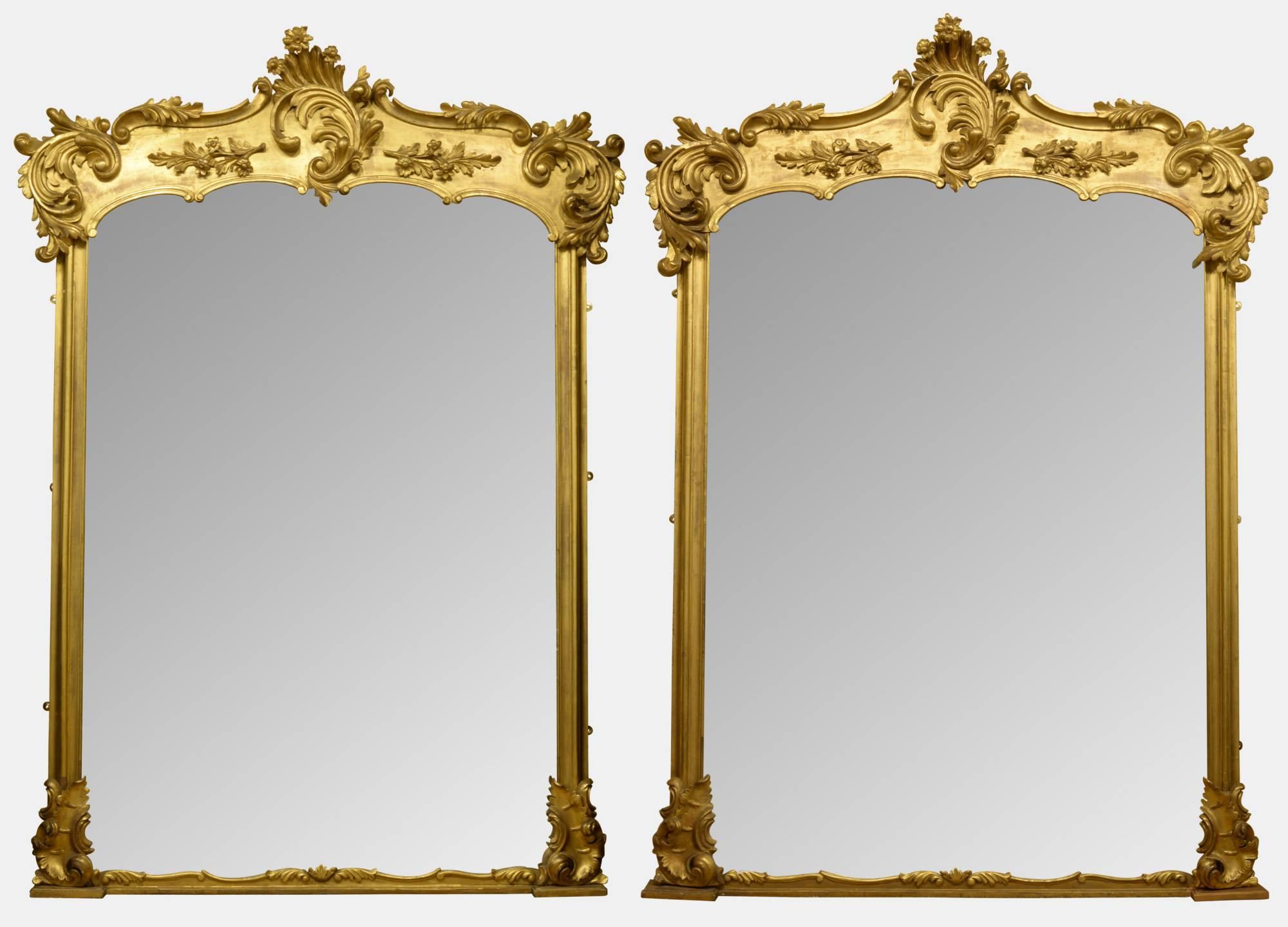 Near Pair of Large William IV Giltwood Mirrors (1 of 1) Near Pair of Large William IV Giltwood Mirrors (1 of 1)