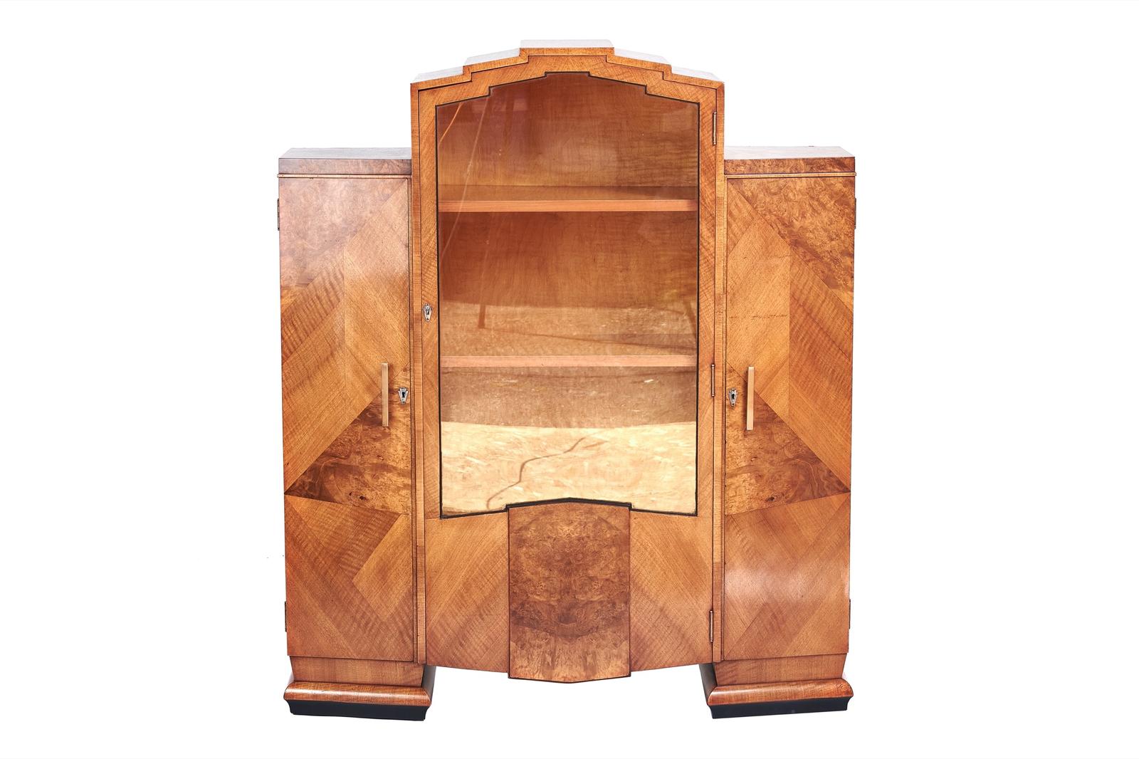Art Deco Walnut Display Cabinet (1 of 9) Art Deco Walnut Display Cabinet (1 of 9)
