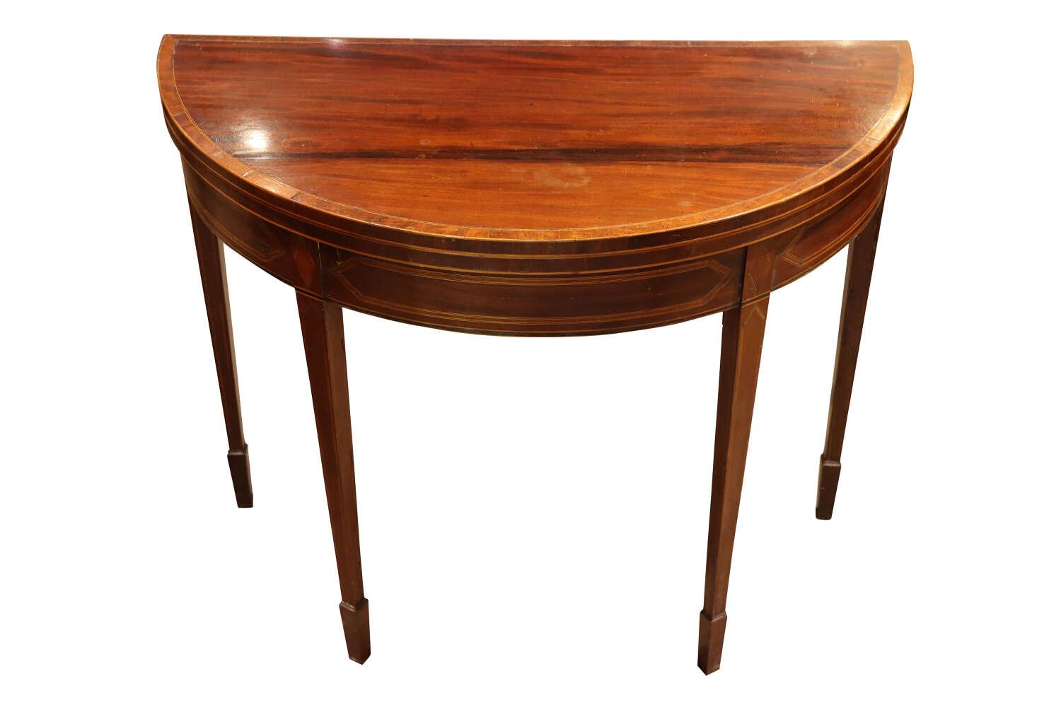 George III Demi-Lune Card Table (1 of 5)
