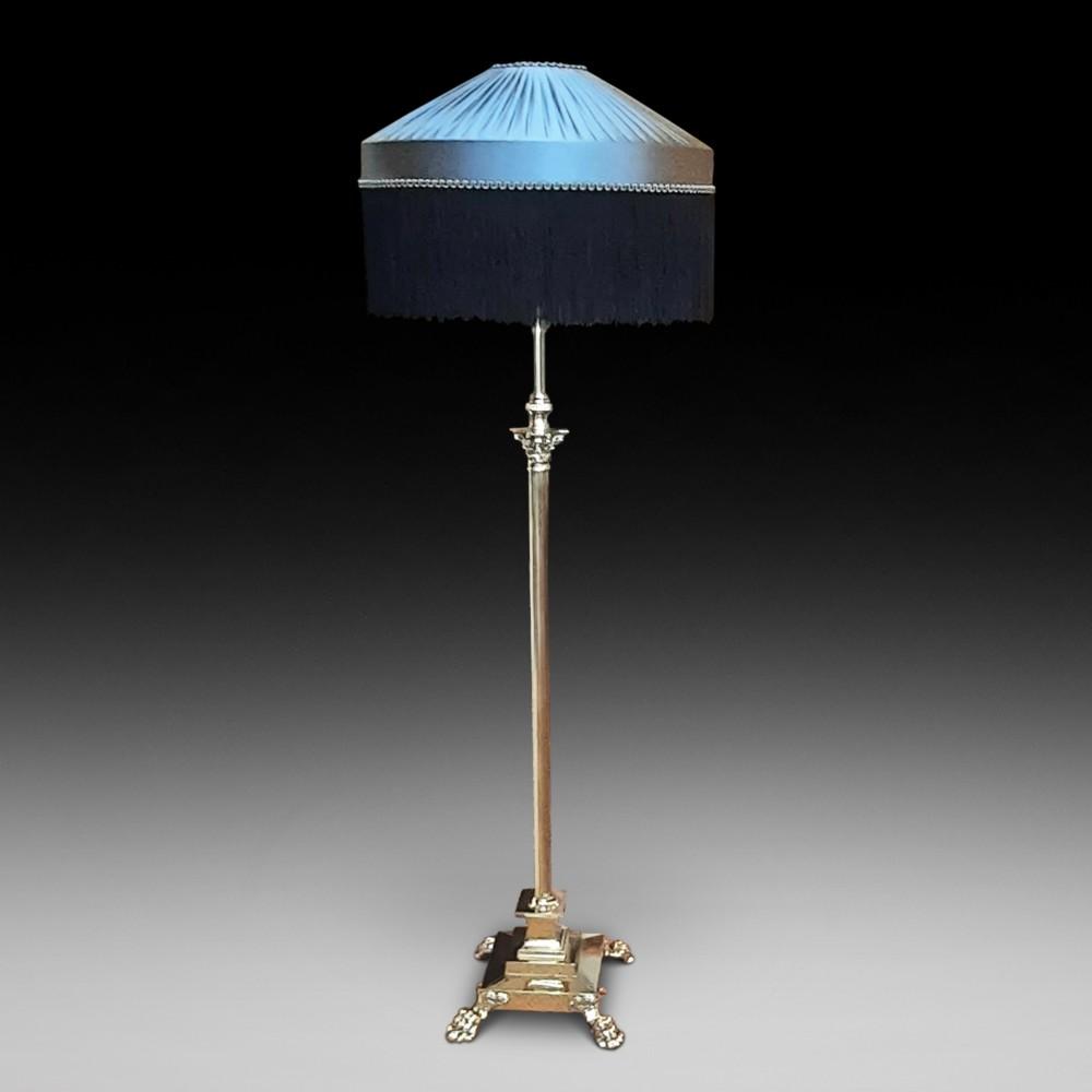 Early 20th Century Brass Adjustable Standard Lamp (1 of 6) Early 20th Century Brass Adjustable Standard Lamp (1 of 6)