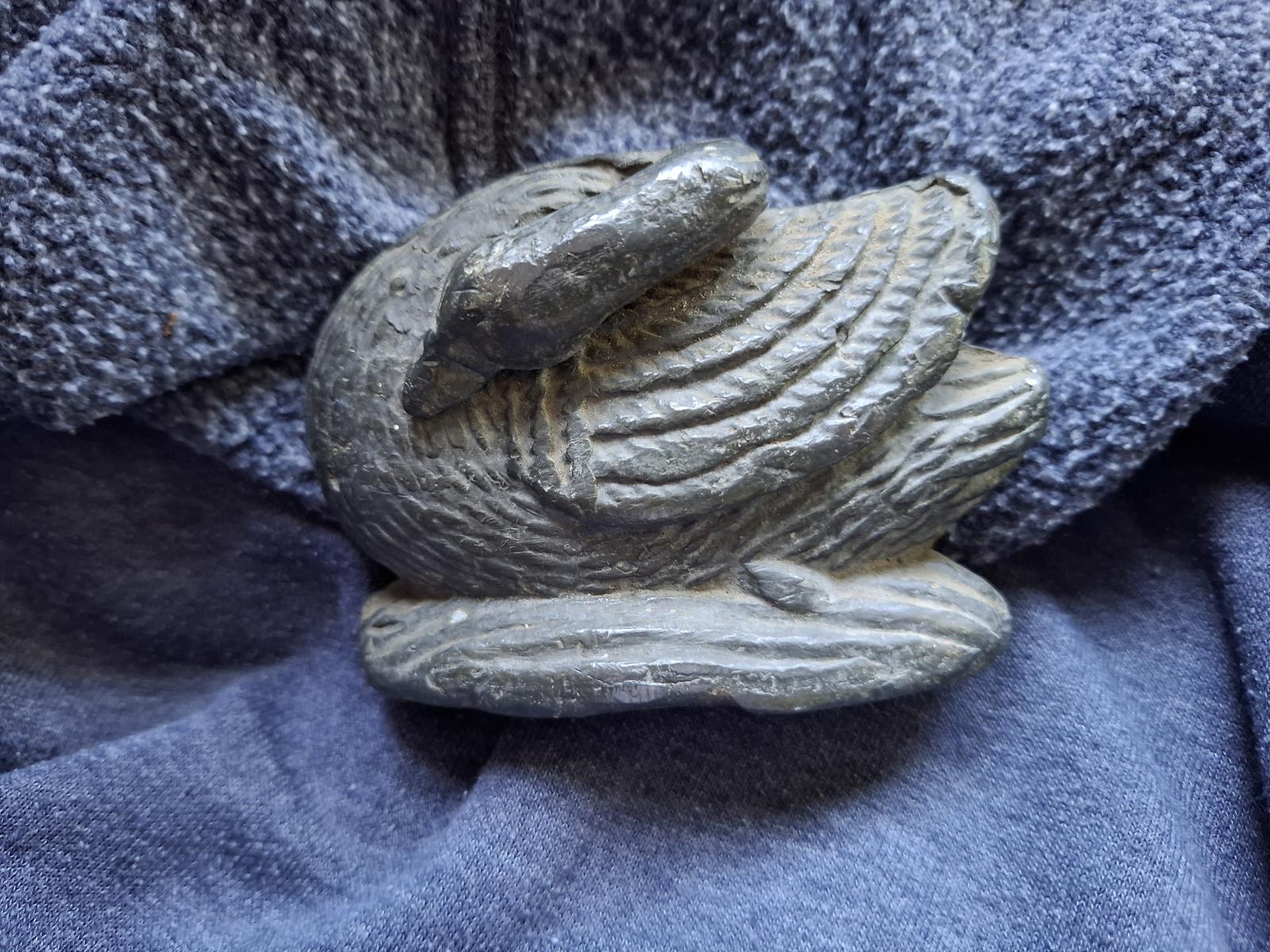19th Century Folk Art Lead Swan Paperweight Doorstop Figure - c.1830 (1 of 5)