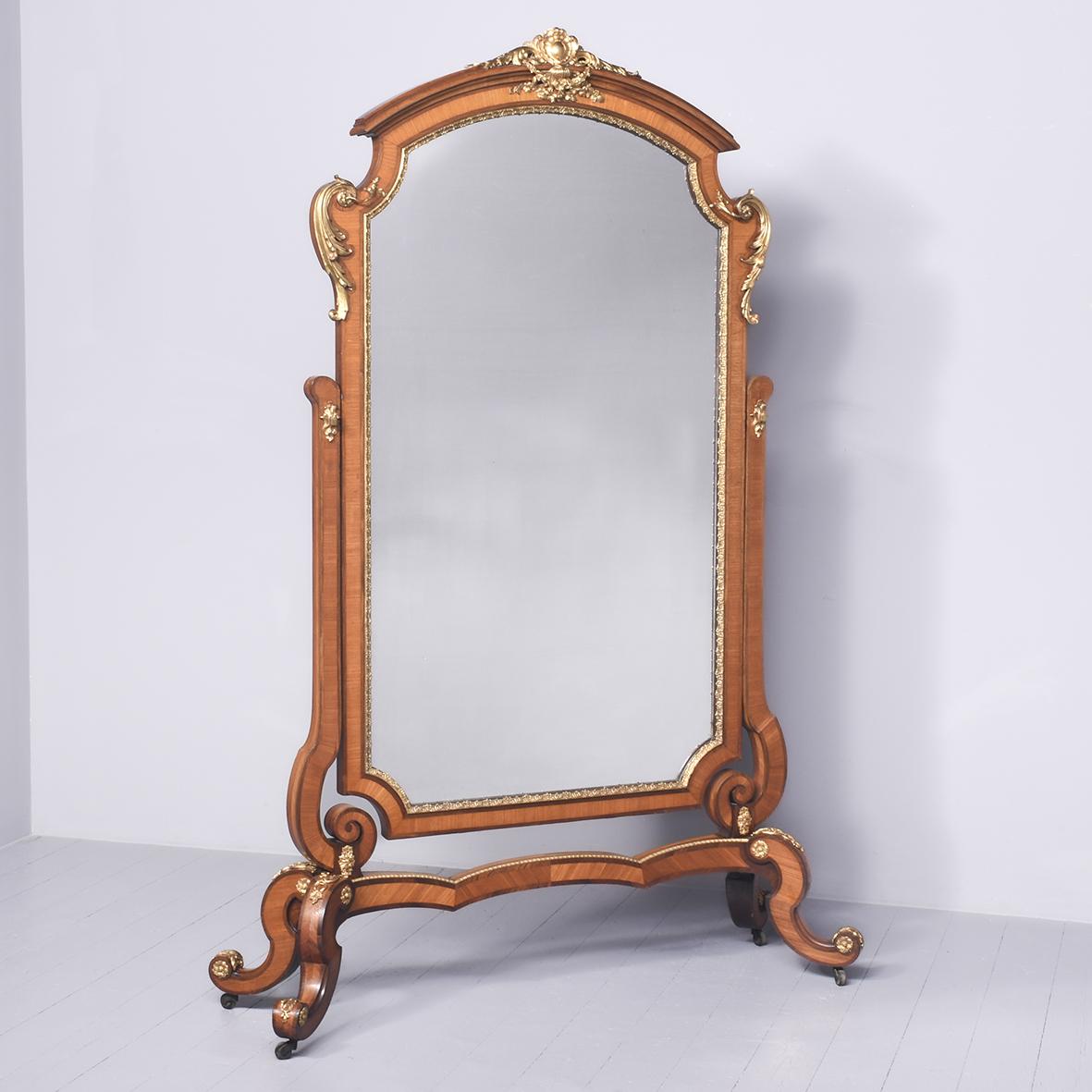 Exhibition Quality Louis XV Style Cheval Mirror (1 of 13)