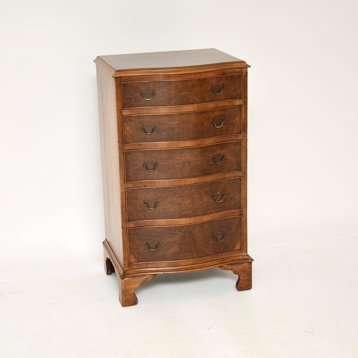 Serpentine Burr Walnut Chest of Drawers (1 of 7)