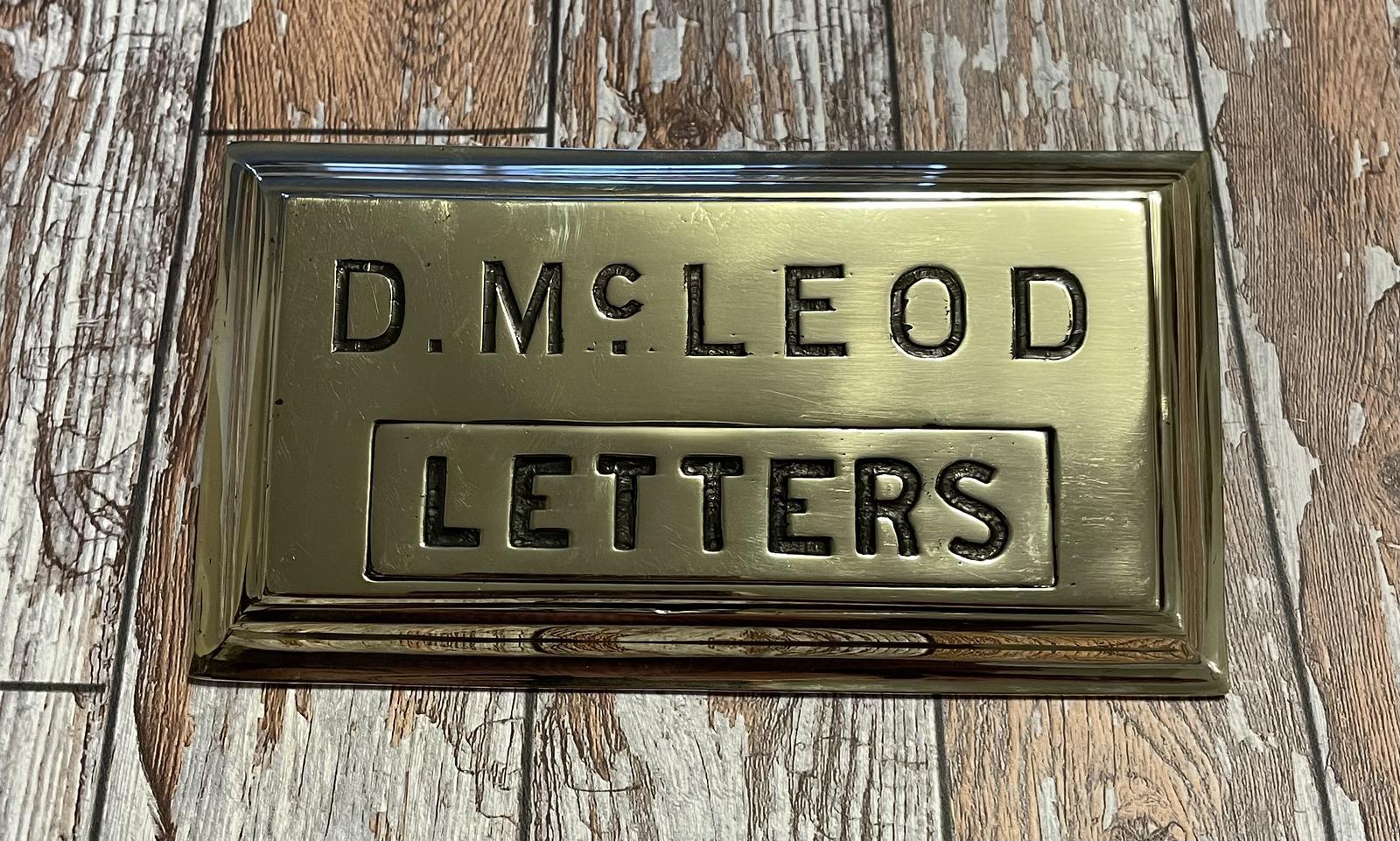 Brass Letter Box - D.Mcleod (1 of 4)