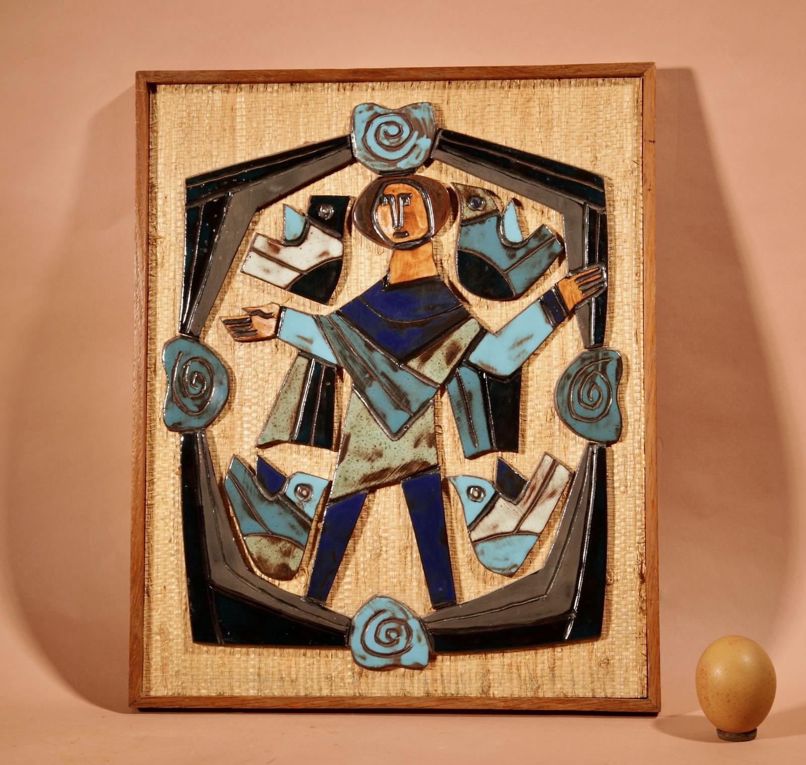 Interesting Ceramic Wall Relief Painting By Henk Potters Dutch 1967 (1 of 6) Interesting Ceramic Wall Relief Painting By Henk Potters Dutch 1967 (1 of 6)
