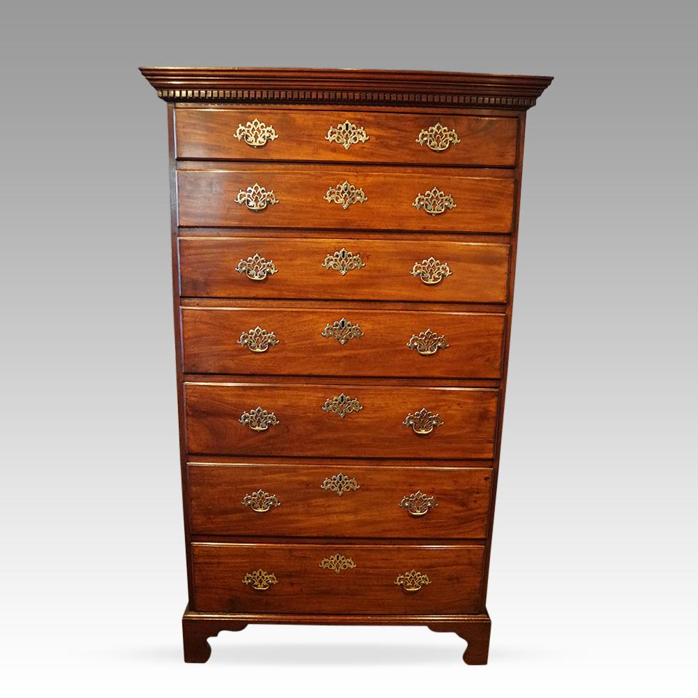 George III Irish Mahogany Tallboy (1 of 6)