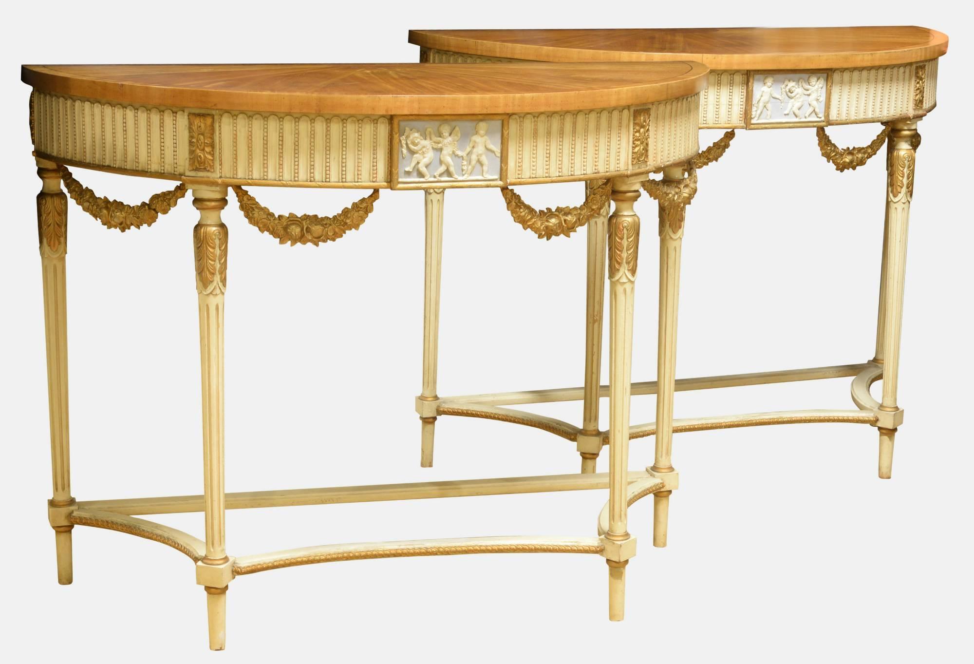 Decorative Pair of French Console Tables c.1920 (1 of 1) Decorative Pair of French Console Tables c.1920 (1 of 1)