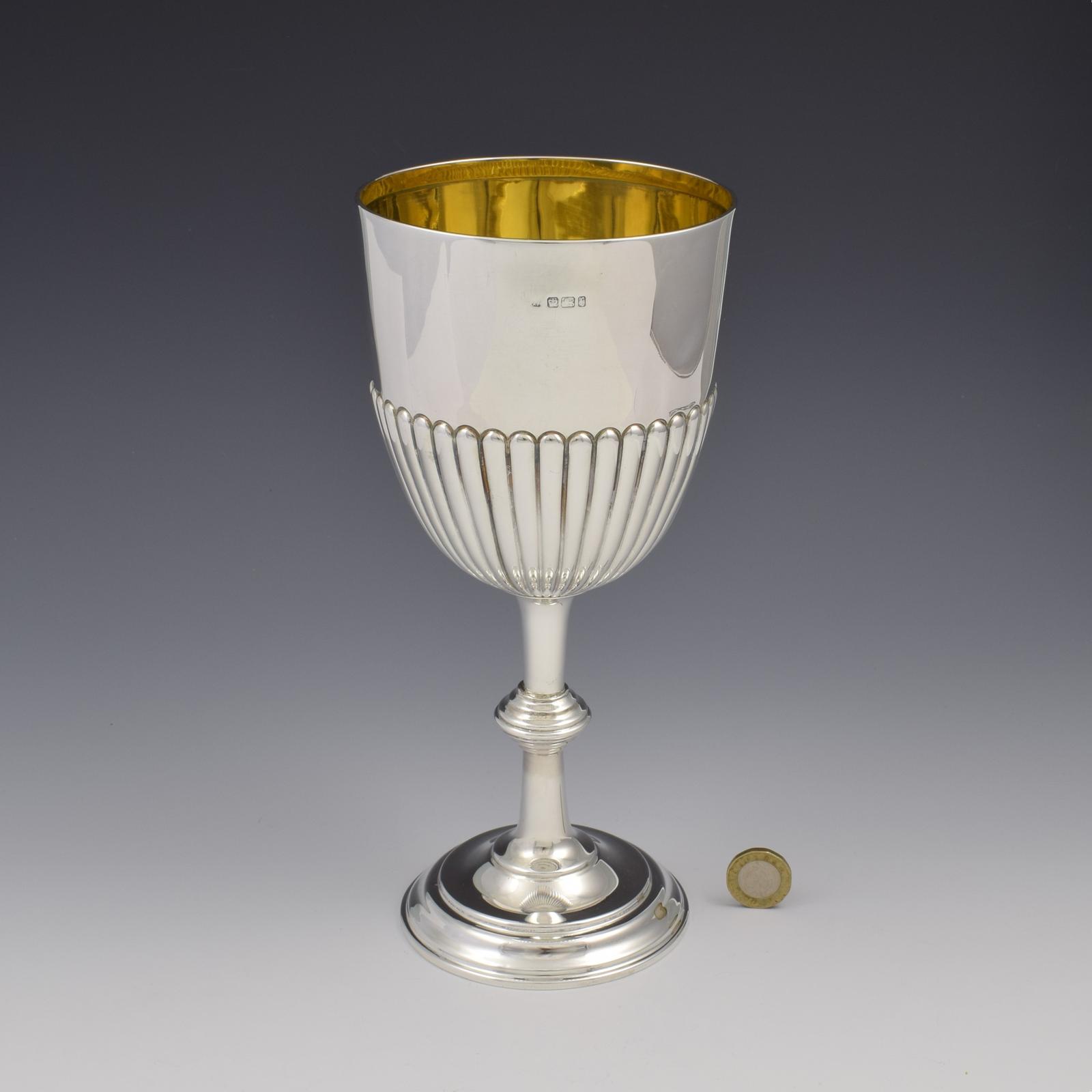 Huge Unengraved 10" Victorian Silver Goblet / Wine Cup 1898 Fordham & Faulkner (1 of 7) Huge Unengraved 10" Victorian Silver Goblet / Wine Cup 1898 Fordham & Faulkner (1 of 7)