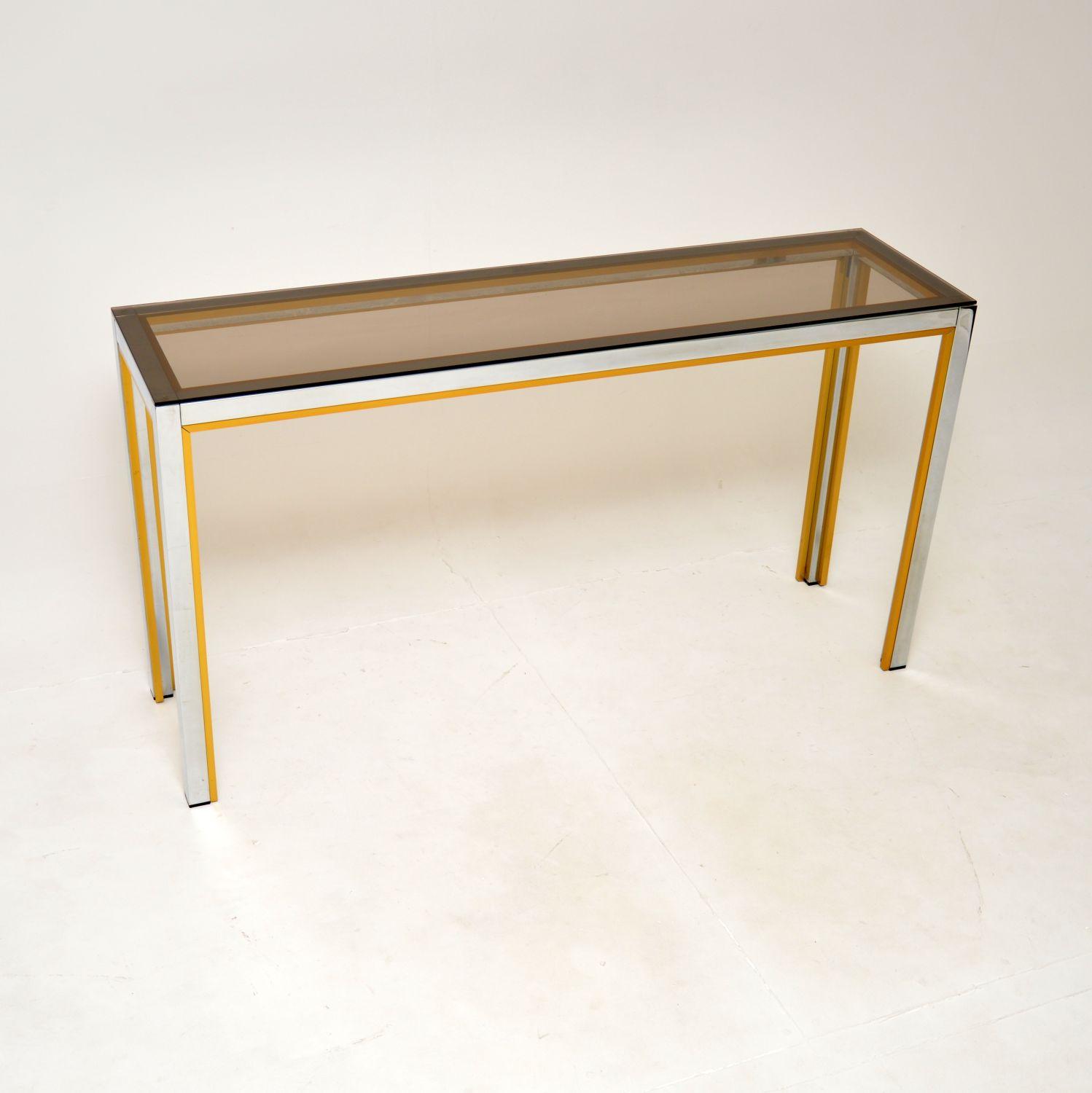 Vintage Italian Chrome Console Table by Zevi (1 of 10) Vintage Italian Chrome Console Table by Zevi (1 of 10)