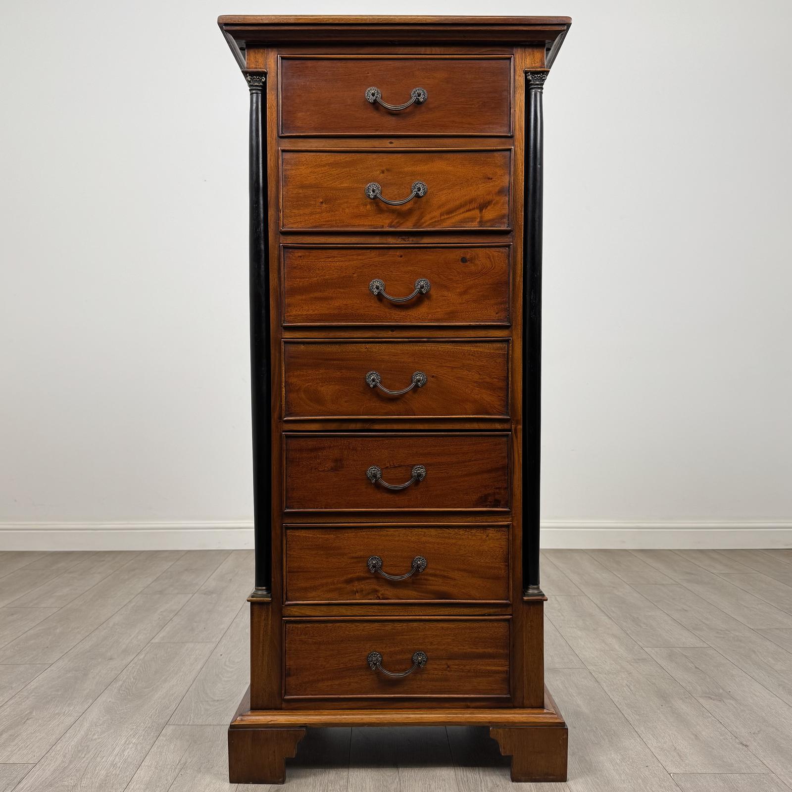 Antique 20th Century Narrow Chest of Drawers in Mahogany (1 of 11) Antique 20th Century Narrow Chest of Drawers in Mahogany (1 of 11)