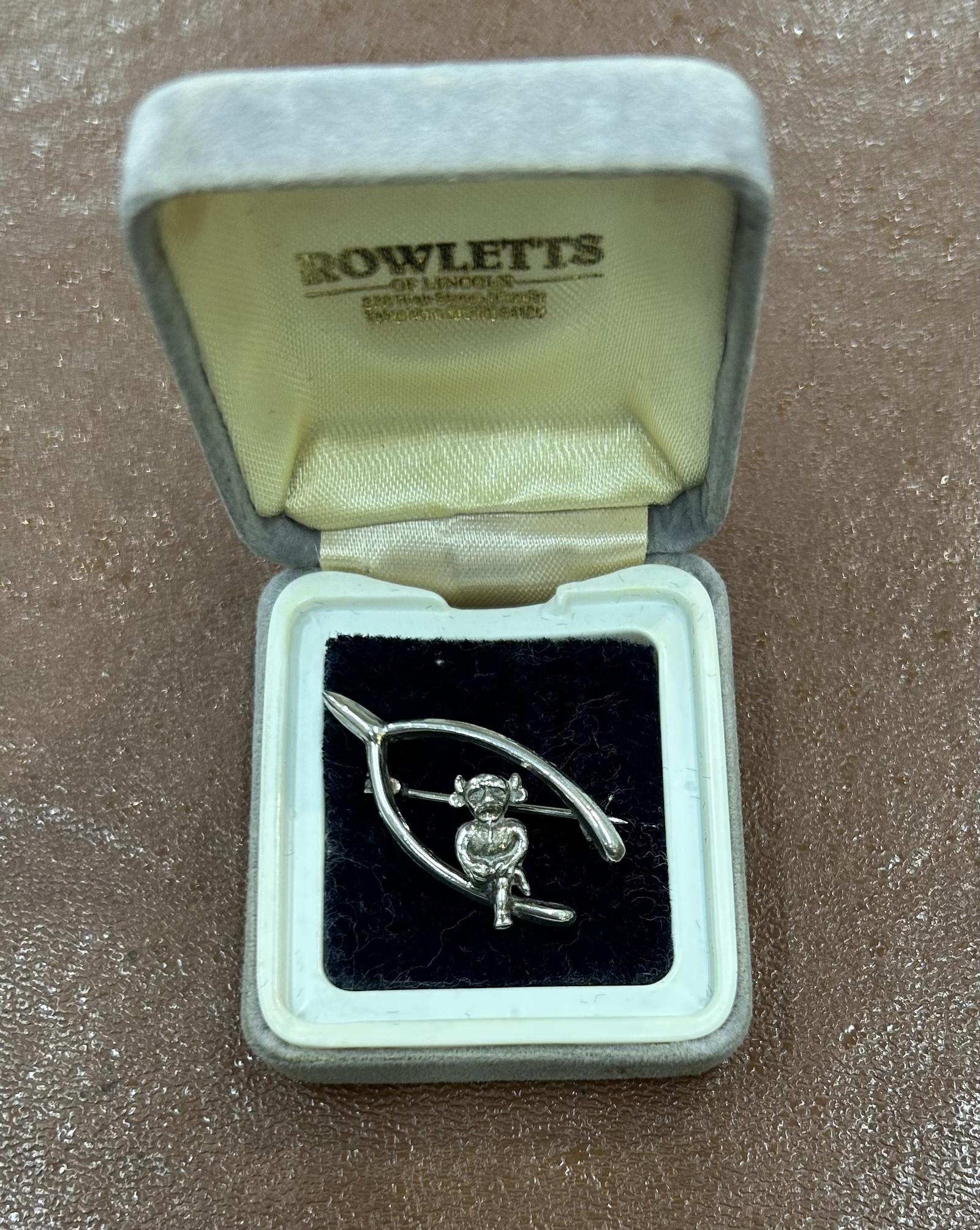 Silver Lincoln Imp Brooch (1 of 3)