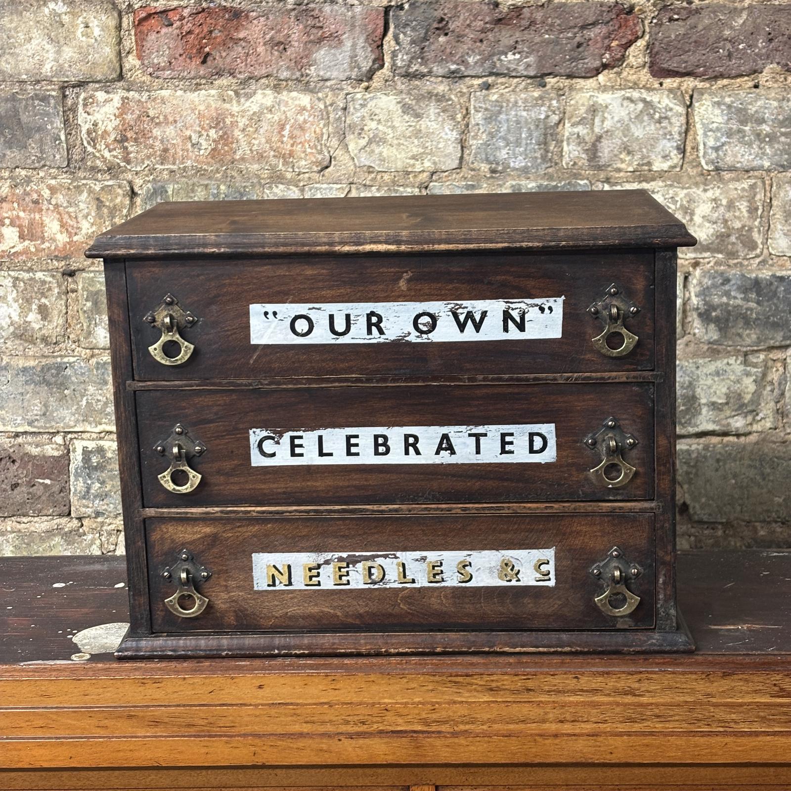 1920s Draper’s Countertop Needle Drawer Cabinet (1 of 6) 1920s Draper’s Countertop Needle Drawer Cabinet (1 of 6)