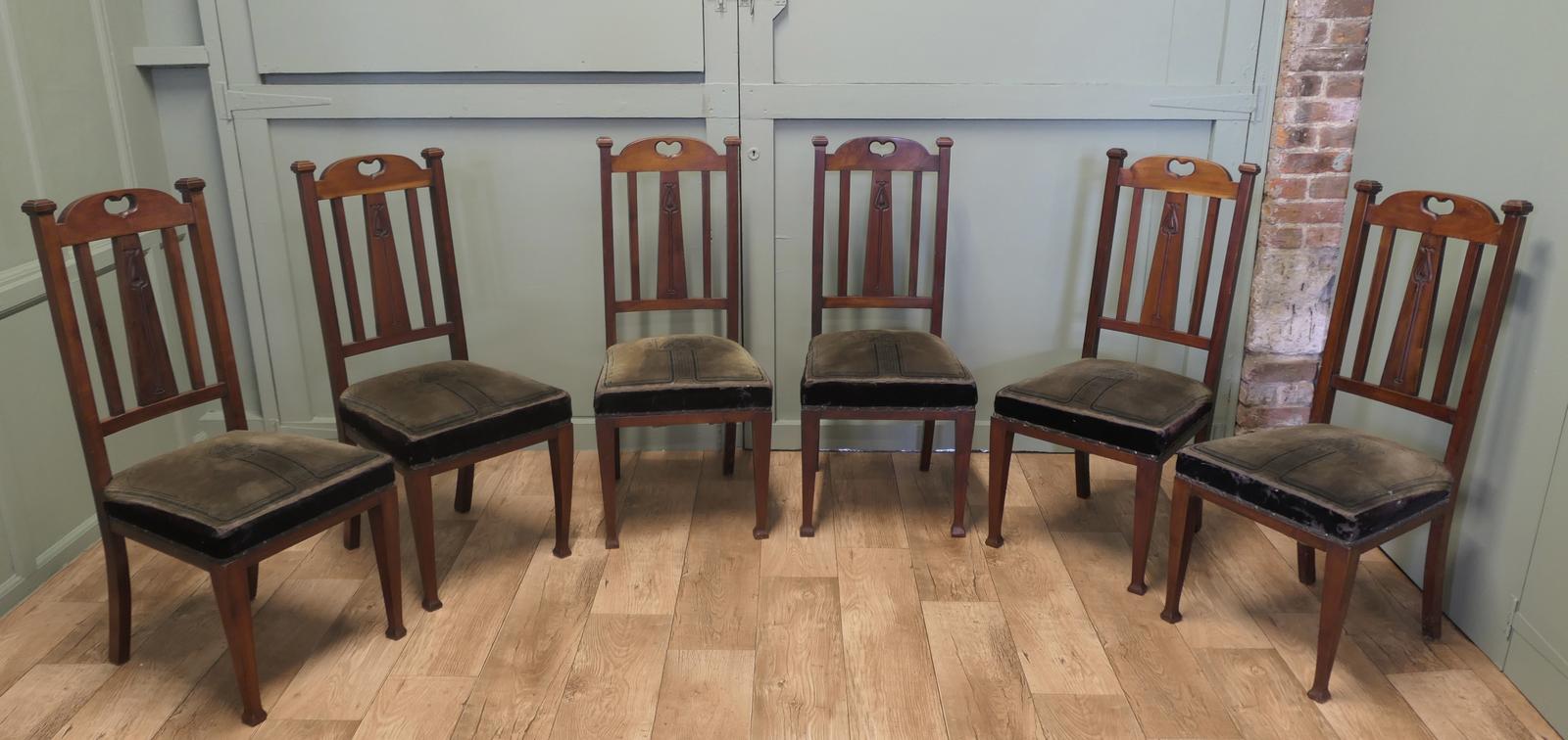 Set of 6 Arts and Crafts Golden Oak Dining Chairs (1 of 7) Set of 6 Arts and Crafts Golden Oak Dining Chairs (1 of 7)