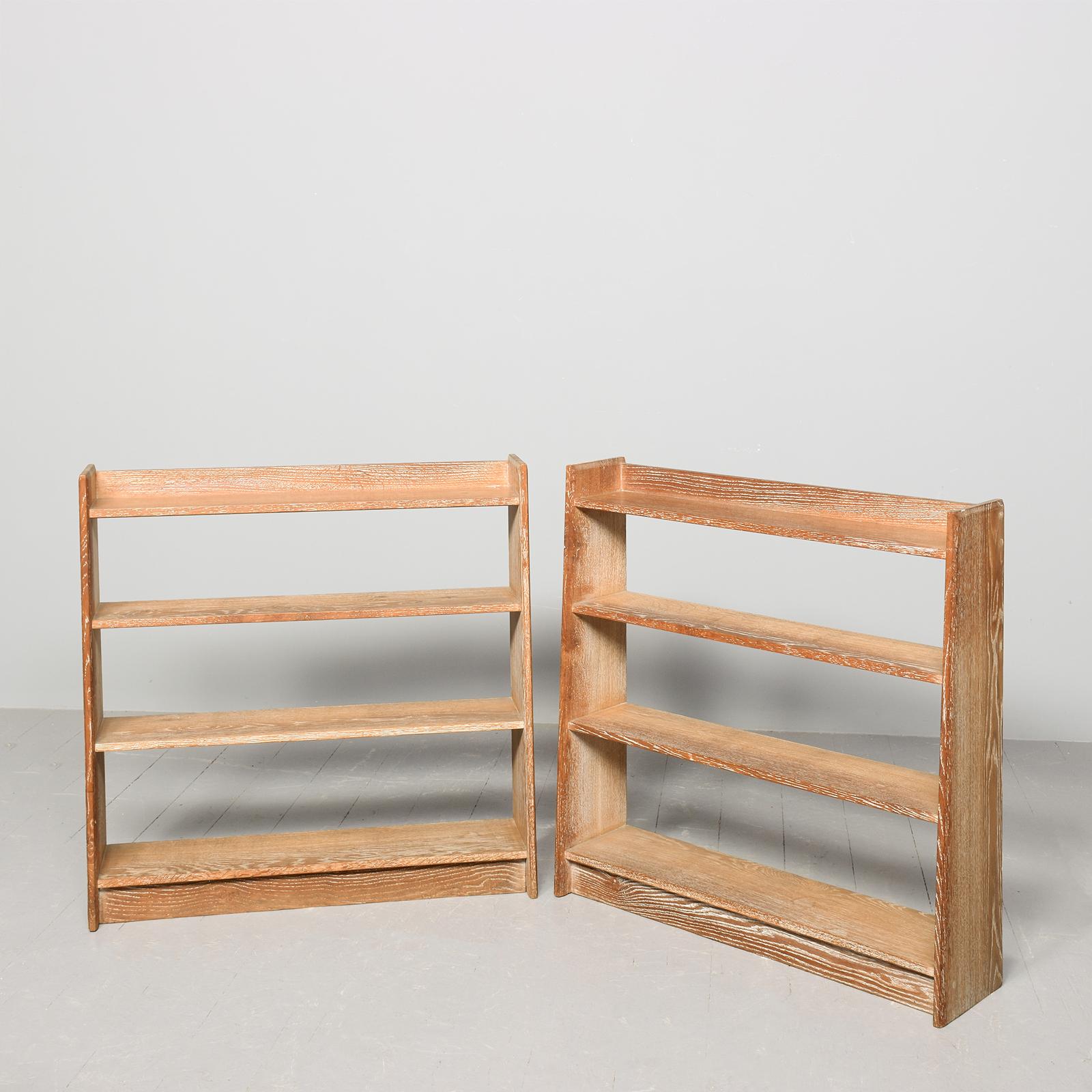 A Pair of Heals of London Limed Oak Open Bookcases (1 of 8) A Pair of Heals of London Limed Oak Open Bookcases (1 of 8)