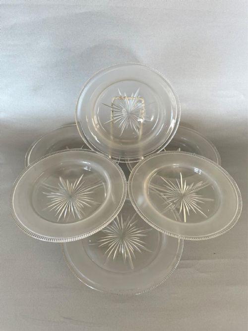 Gorgeous Set of Six Victorian Cut & Frosted Ice Plates (1 of 5) Gorgeous Set of Six Victorian Cut & Frosted Ice Plates (1 of 5)