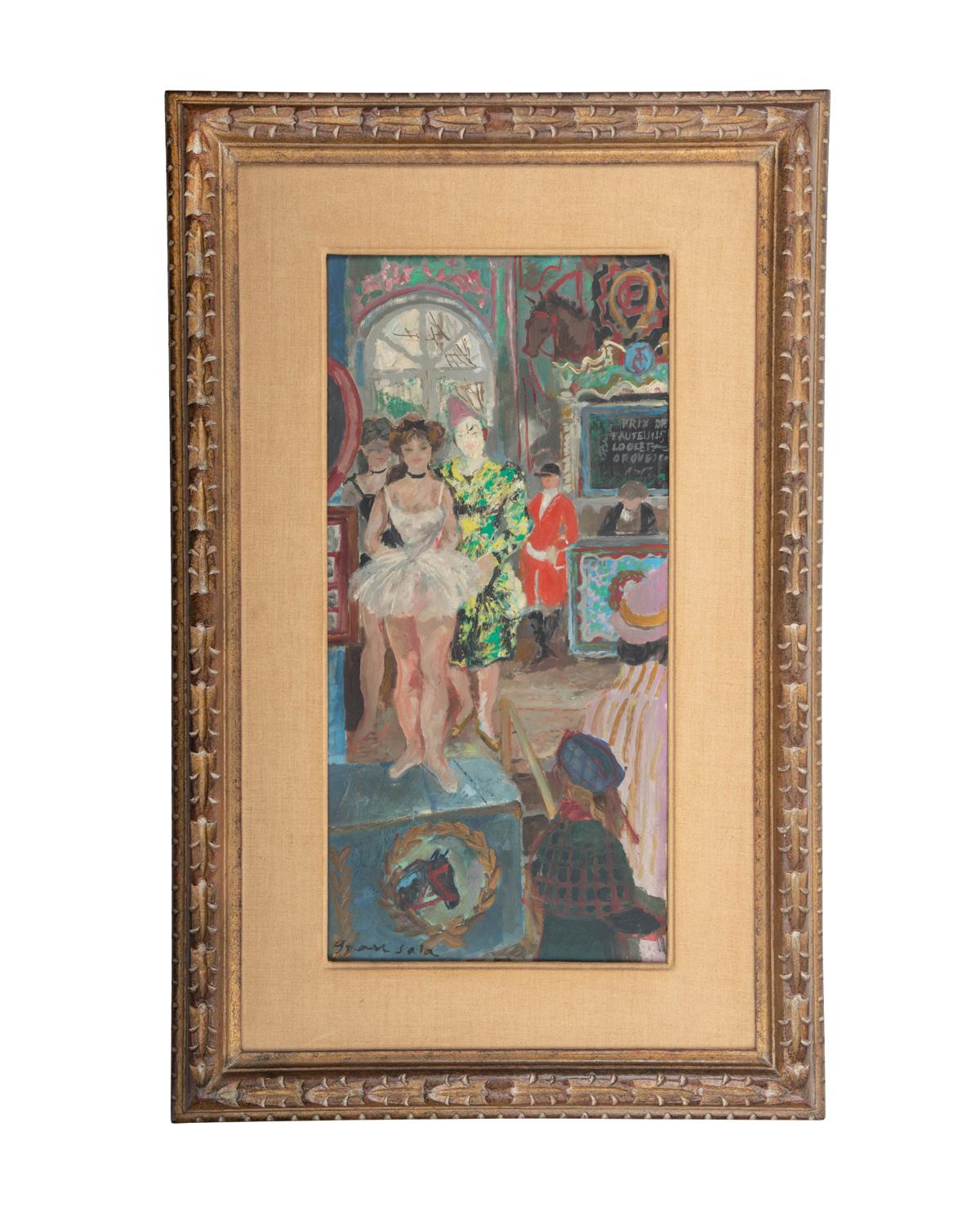 An Oil Painting of Circus Performers by Emilio Grau Sala (1 of 3)