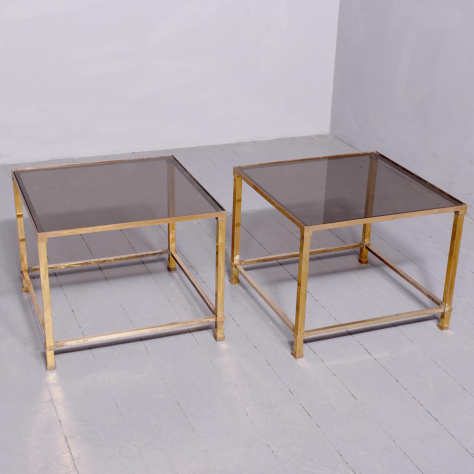 Pair of French Brass & Glass Coffee Tables (1 of 8) Pair of French Brass & Glass Coffee Tables (1 of 8)
