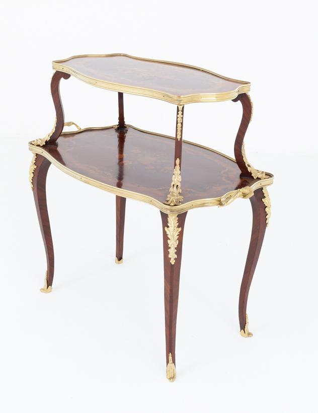 French Mahogany Marquetry Etagere (1 of 11)