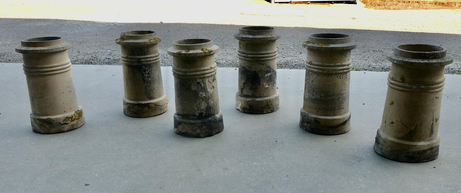 6 Matching Victorian Chimney Pots (1 of 6)