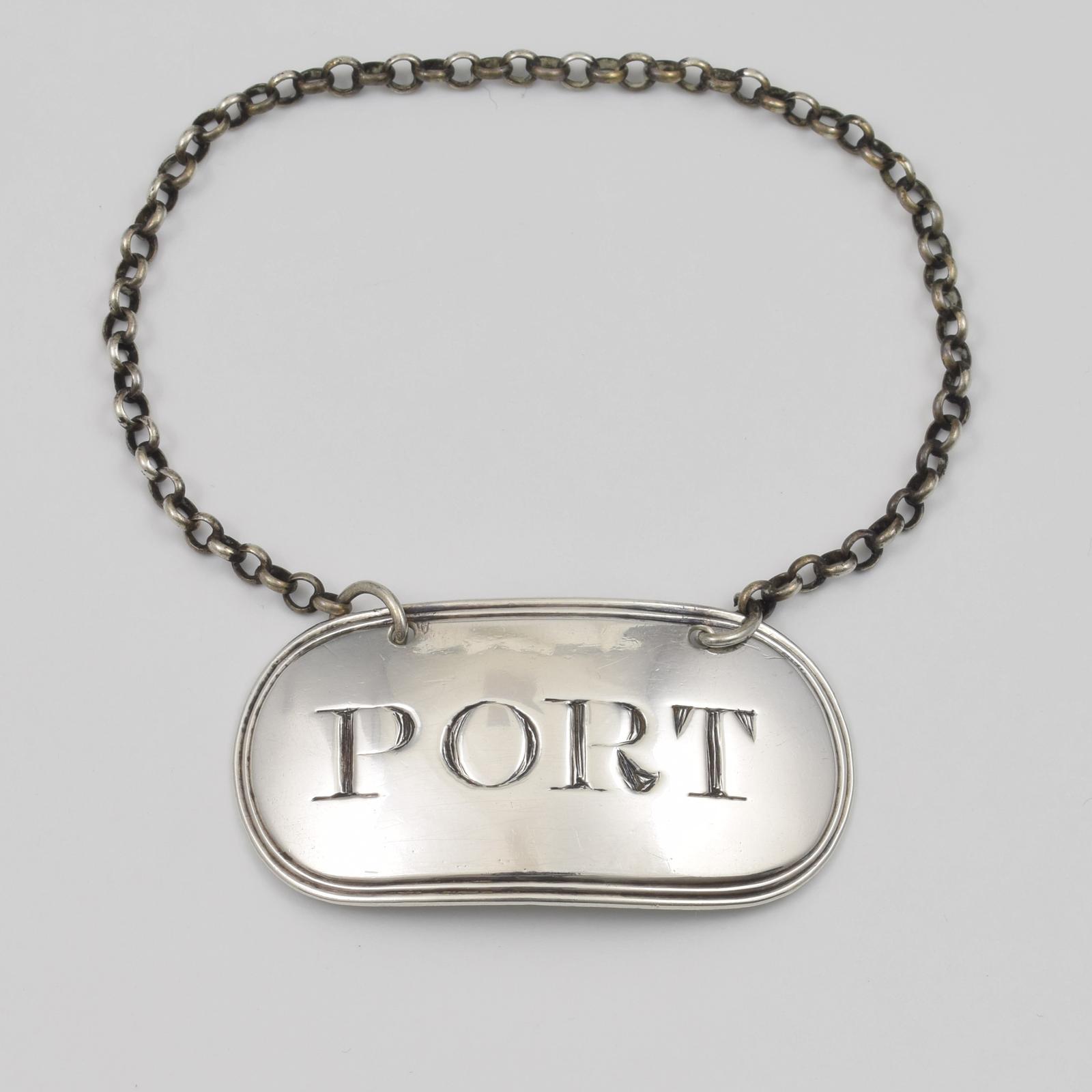 Georgian Silver Port Decanter Wine Label 1795 Phipps & Robinson (1 of 3)