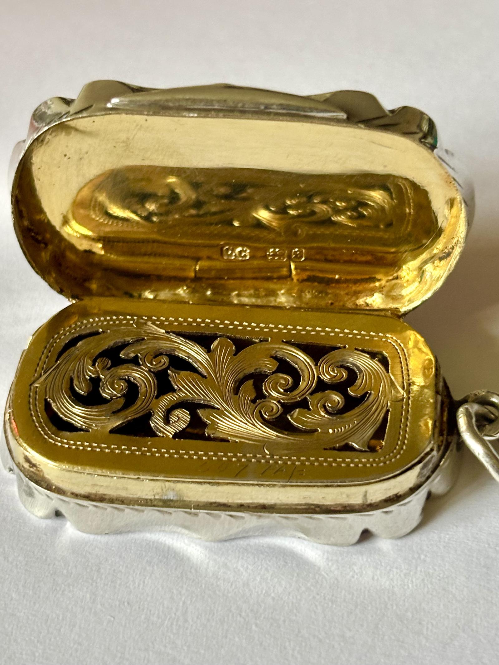 Silver Gilt Victorian Vinaigrette Birmingham 1892 Colen Hewer Cheshire (1 of 20)