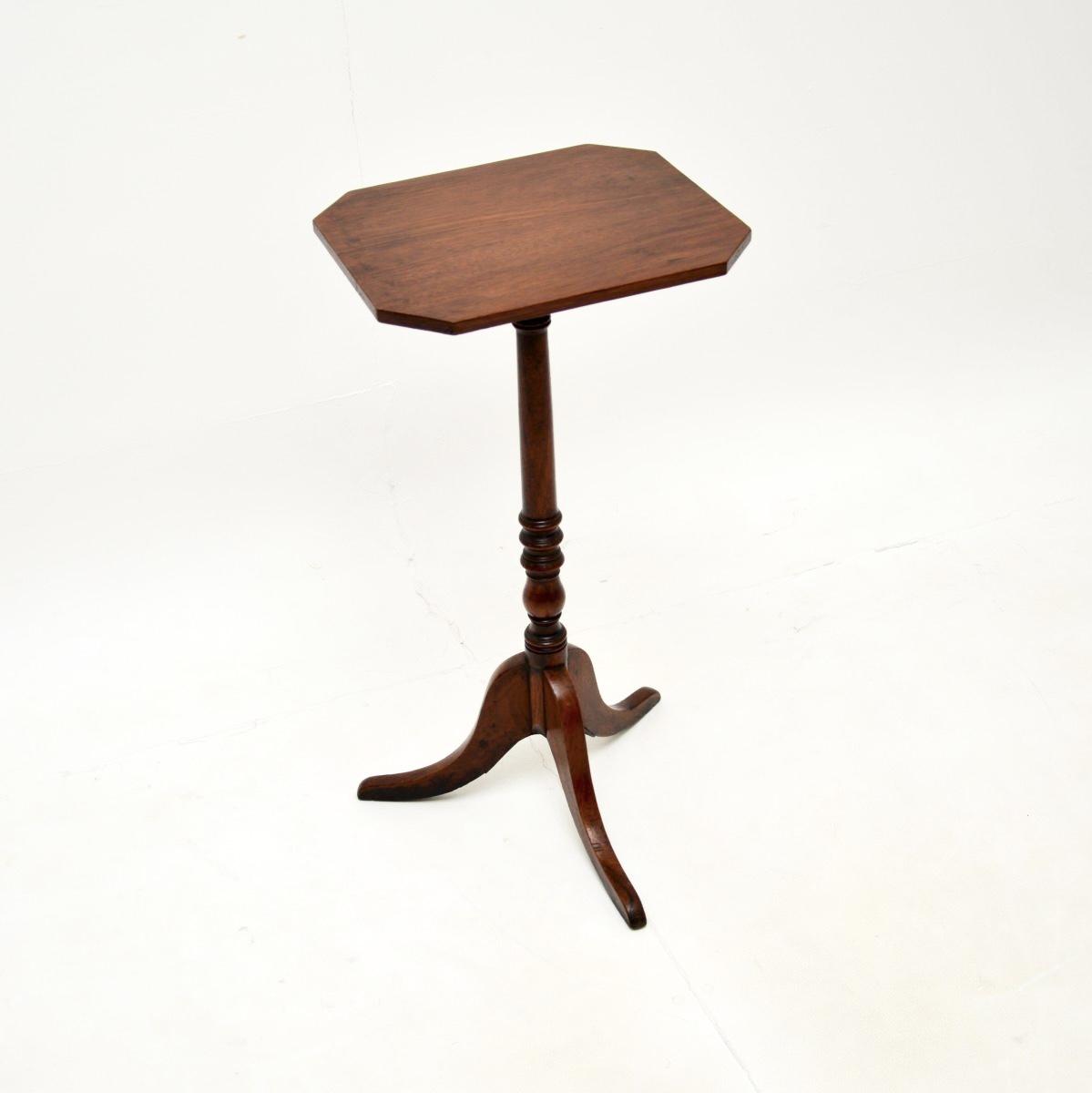 Antique Georgian Mahogany Tilt Top Side Table (1 of 8)