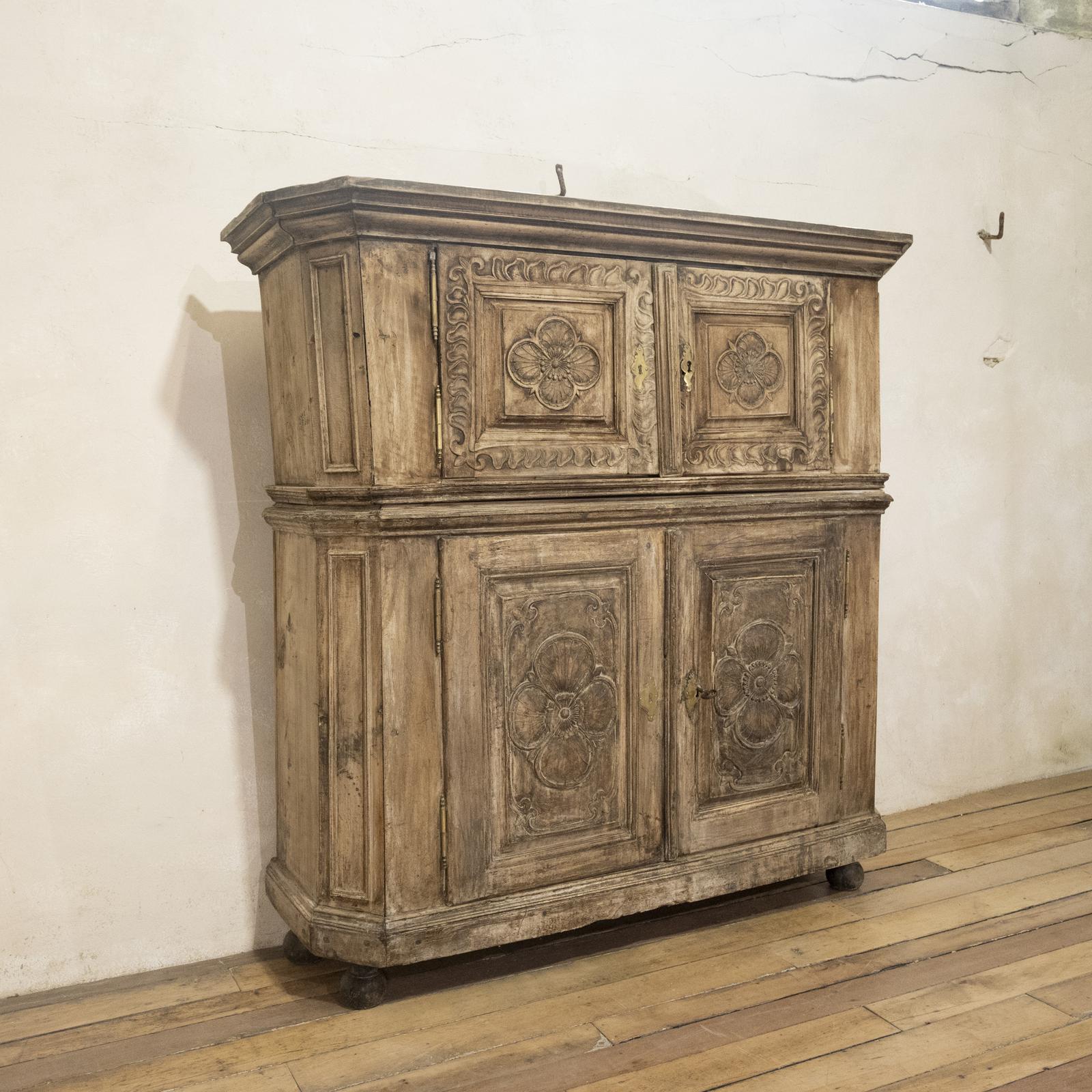 18th Century Rustic French Walnut Buffet Du Corps - Cabinet (1 of 15)