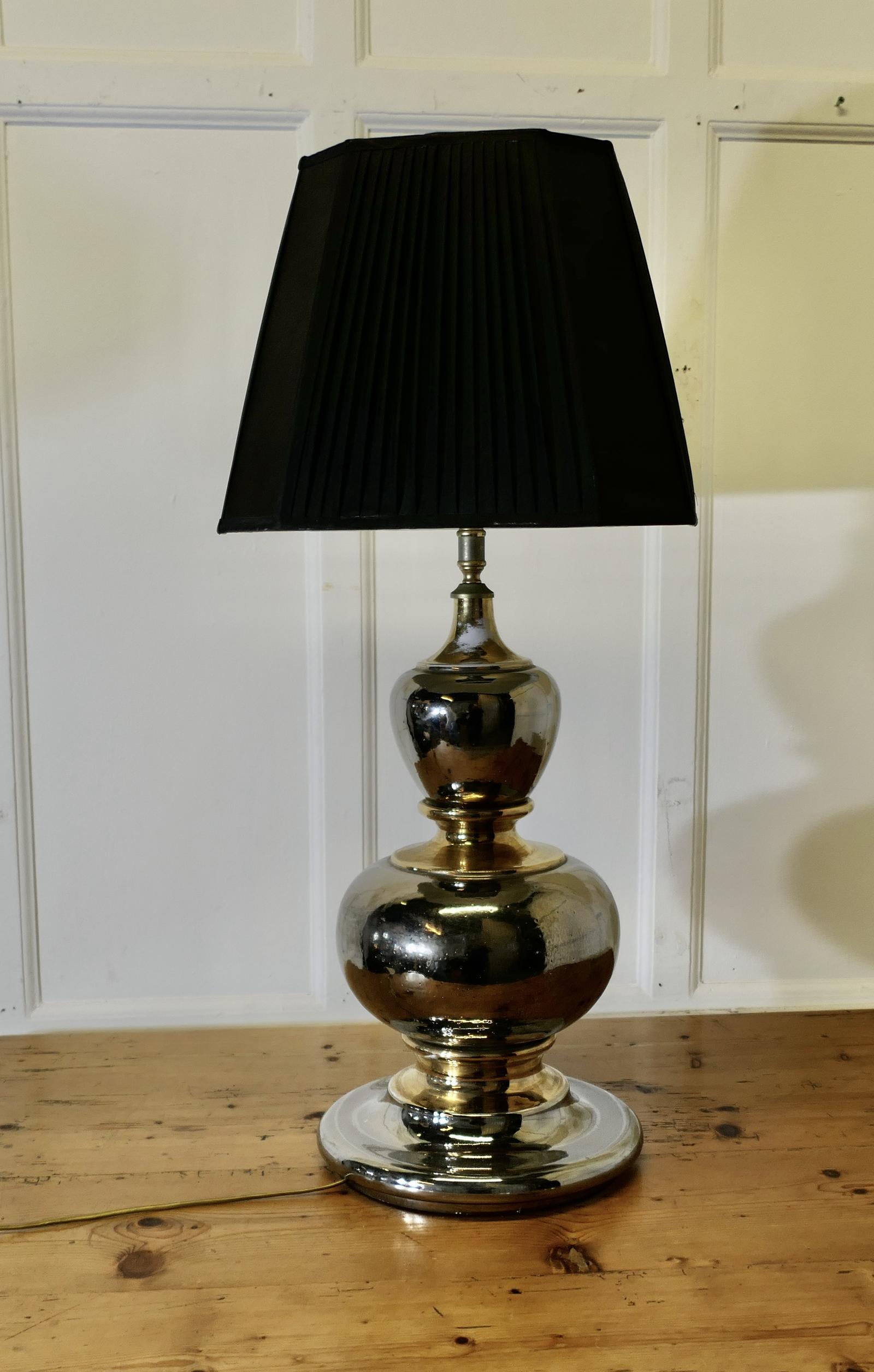 Huge Art Deco Gold & Silver Table Lamp (1 of 8)