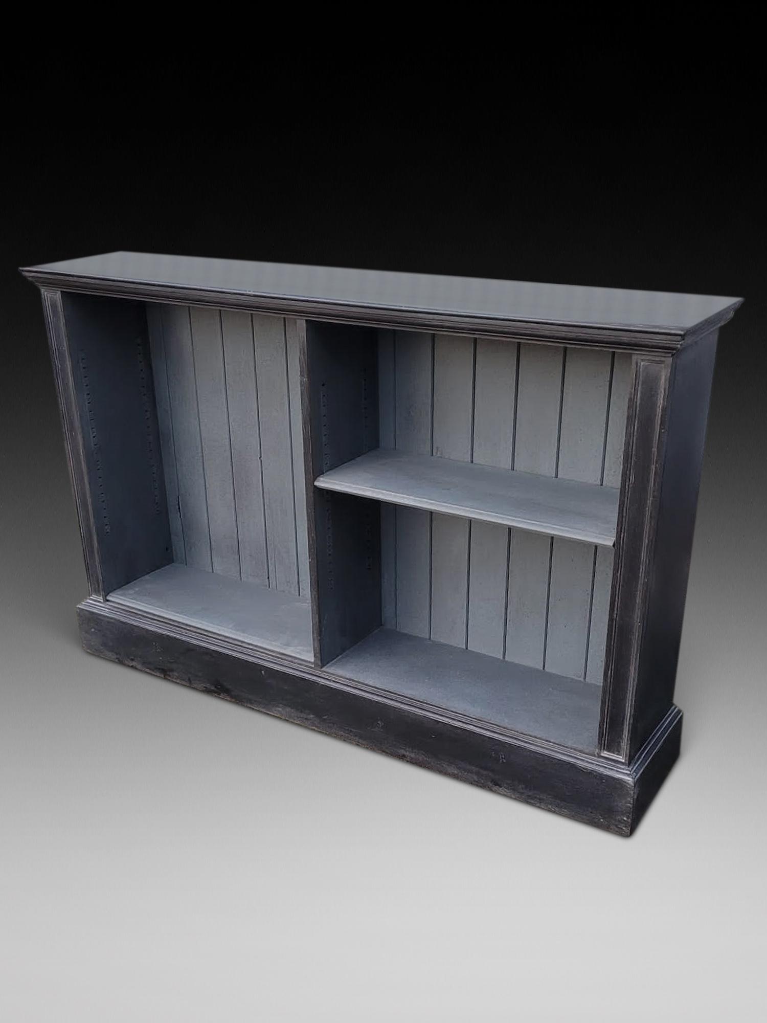 20th Century Ebonised Open Bookcase (1 of 4)