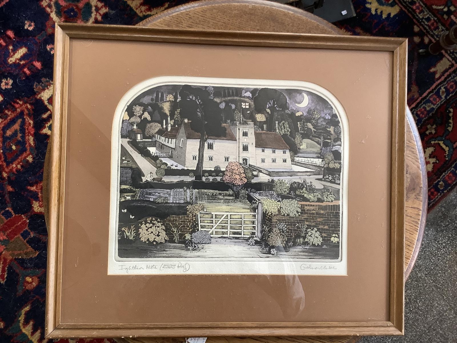 Graham Clarke (b.1941) Etching - Ightham Mote (1 of 6) Graham Clarke (b.1941) Etching - Ightham Mote (1 of 6)