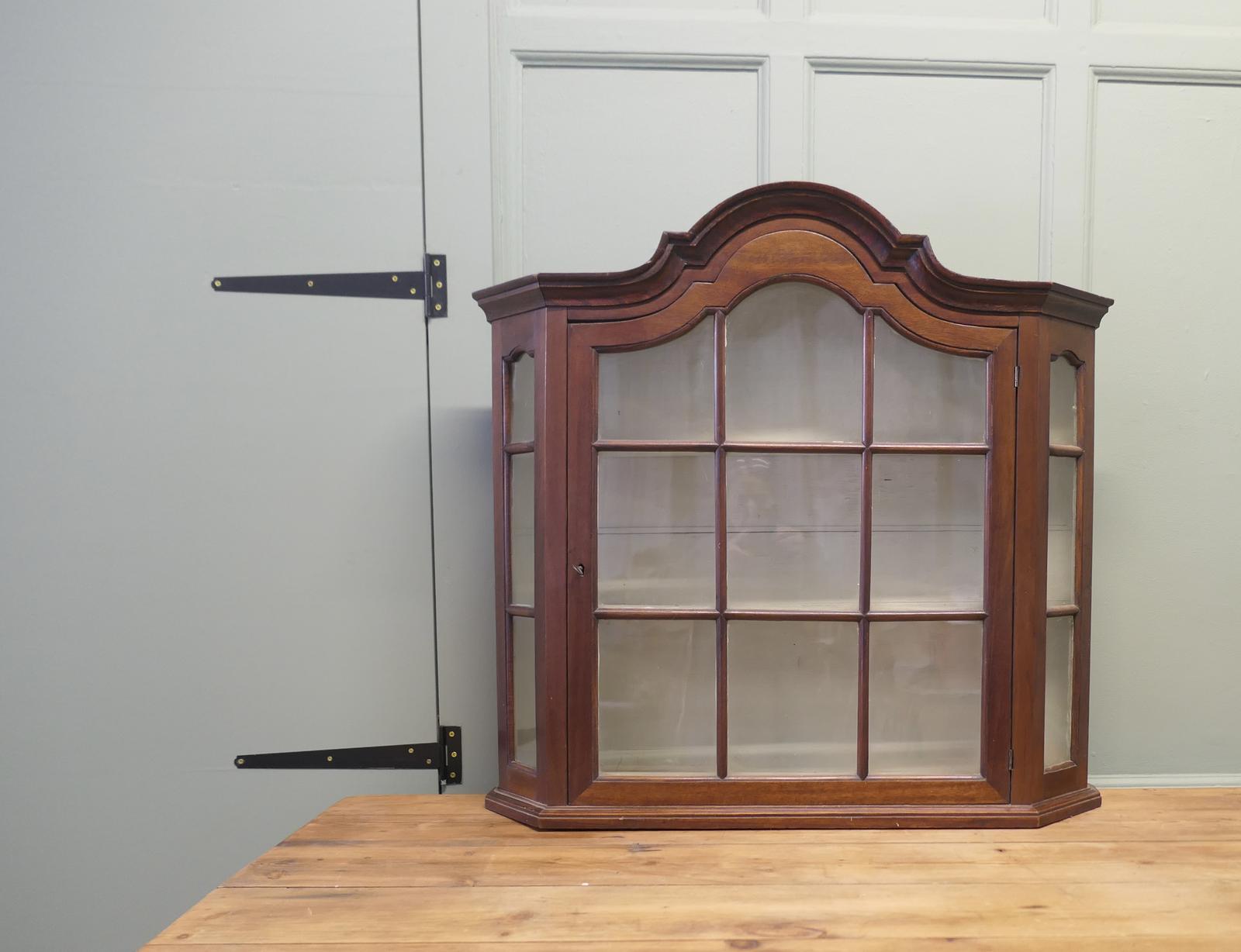 Victorian Wall Hanging Arch Top Astral Glazed Display Cabinet (1 of 6)