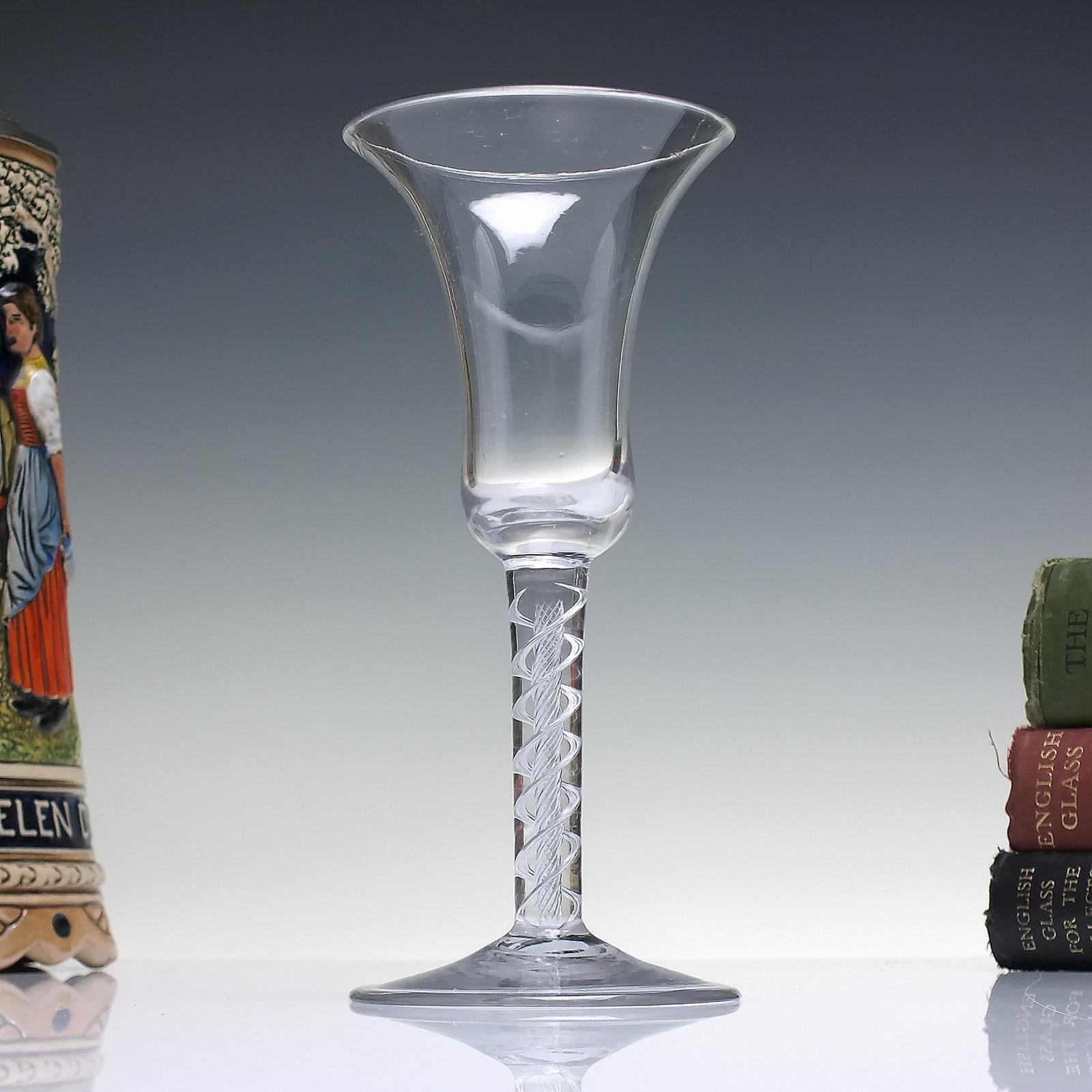 18th Century Double Series Air Twist Wine Glass c.1750 (1 of 4)