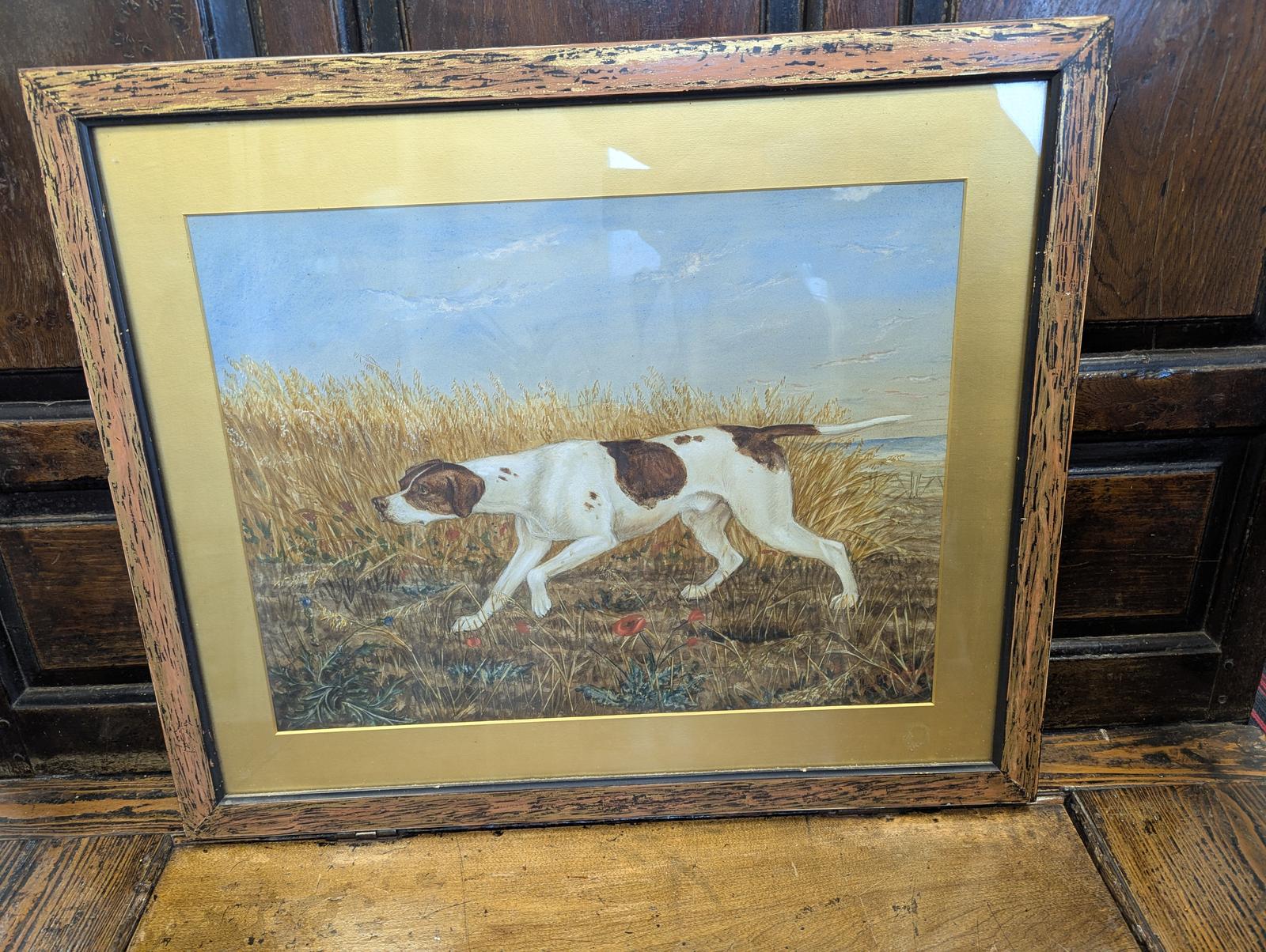 L.S.B Pollock 19th Century English Pointer in Wheat Field (1 of 10) L.S.B Pollock 19th Century English Pointer in Wheat Field (1 of 10)