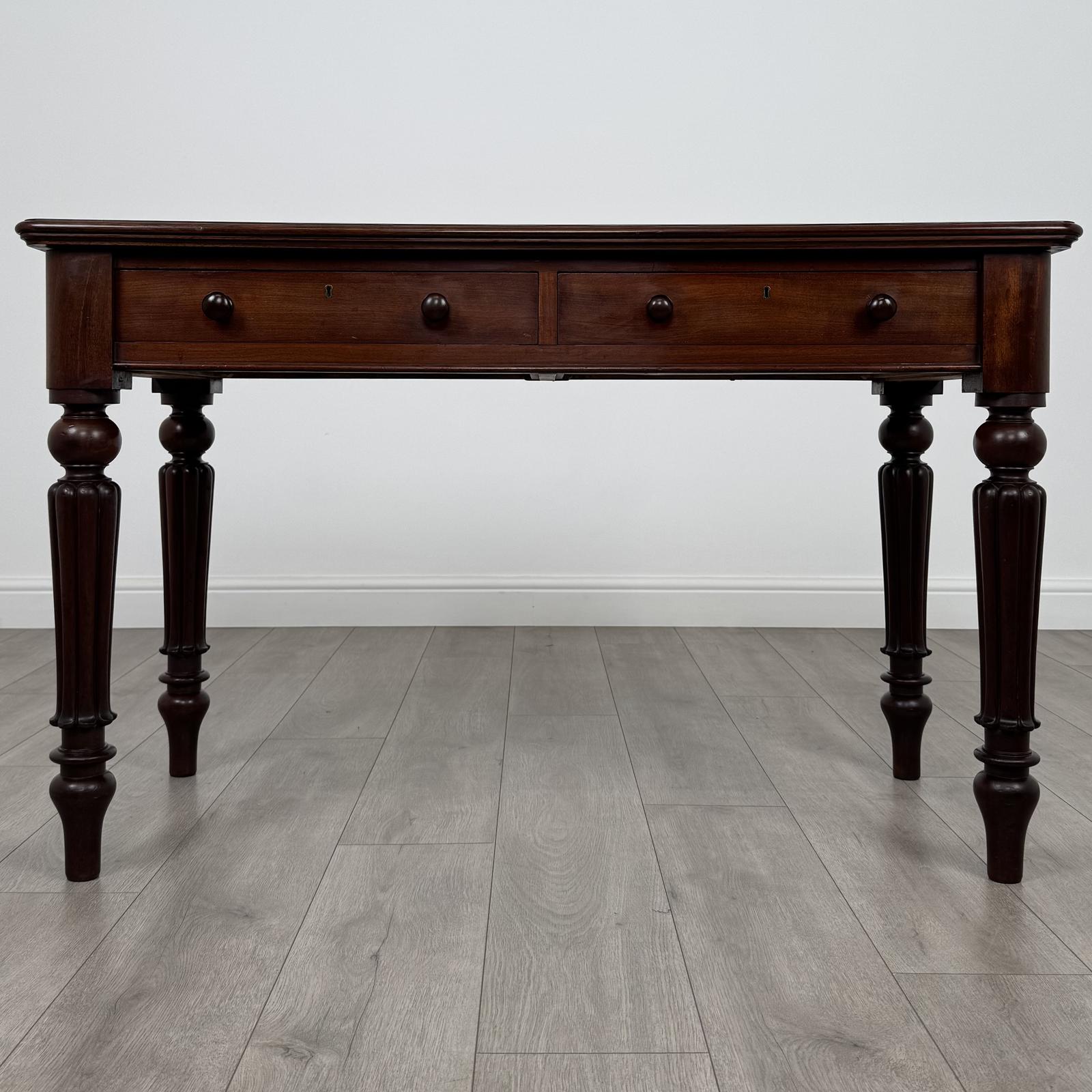 Antique 19th Century Fine Quality Writing Table In Mahogany (1 of 11)