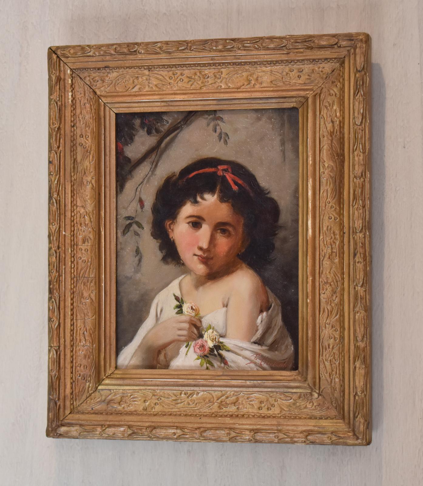 Edwardian Irish Oil Painting of a Girl by Ethel Graham (1 of 6) Edwardian Irish Oil Painting of a Girl by Ethel Graham (1 of 6)