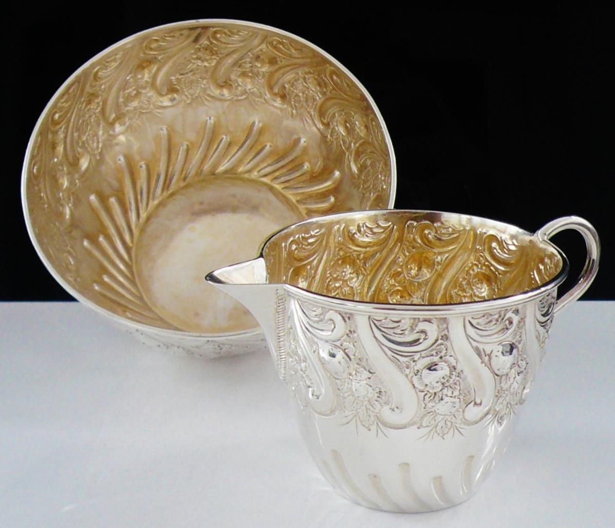 Sterling Silver Sugar Bowl & Cream Jug, Sheffield 1886 (1 of 11) Sterling Silver Sugar Bowl & Cream Jug, Sheffield 1886 (1 of 11)