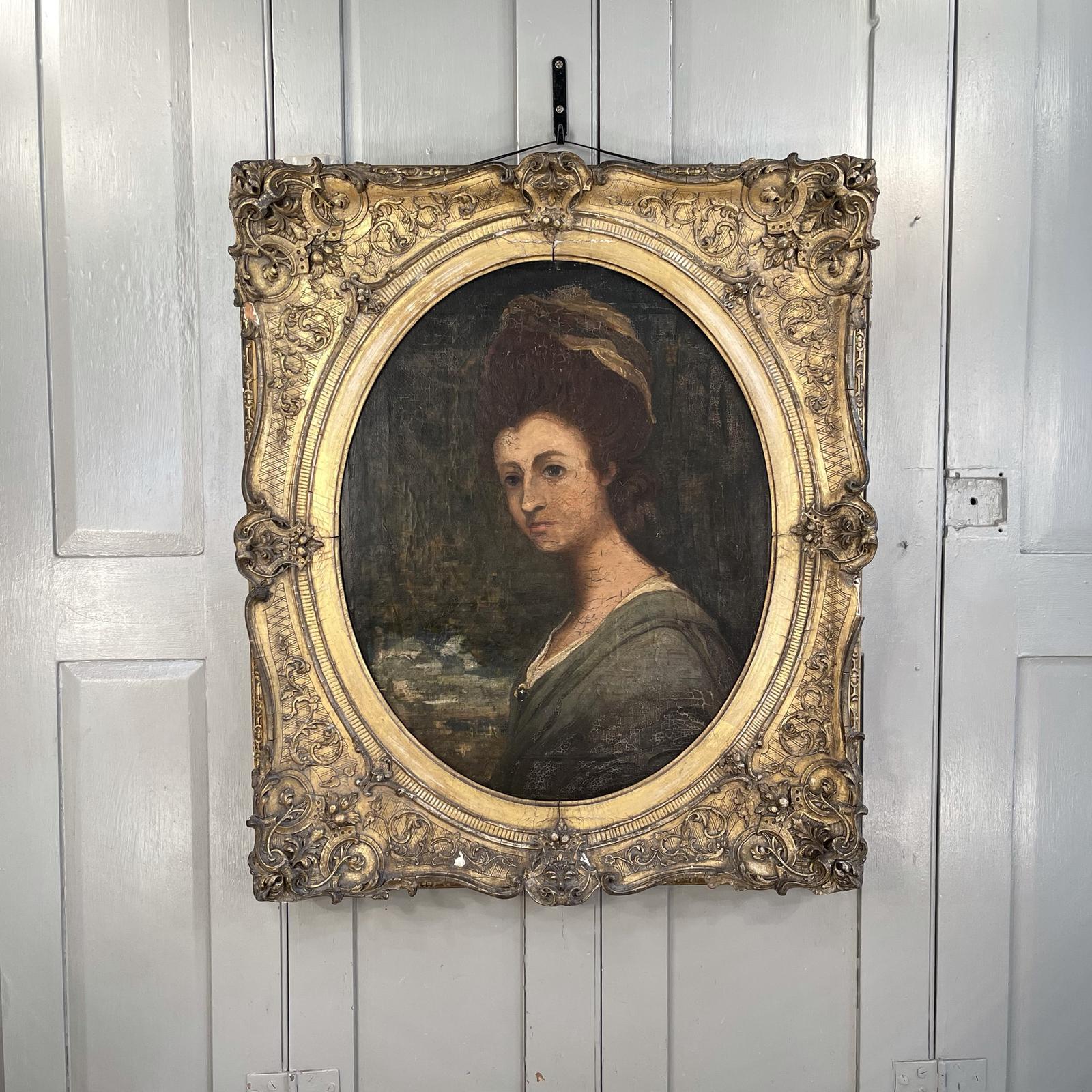 Antique Georgian Early Victorian Oil Painting Portrait of a Society Lady (1 of 10)