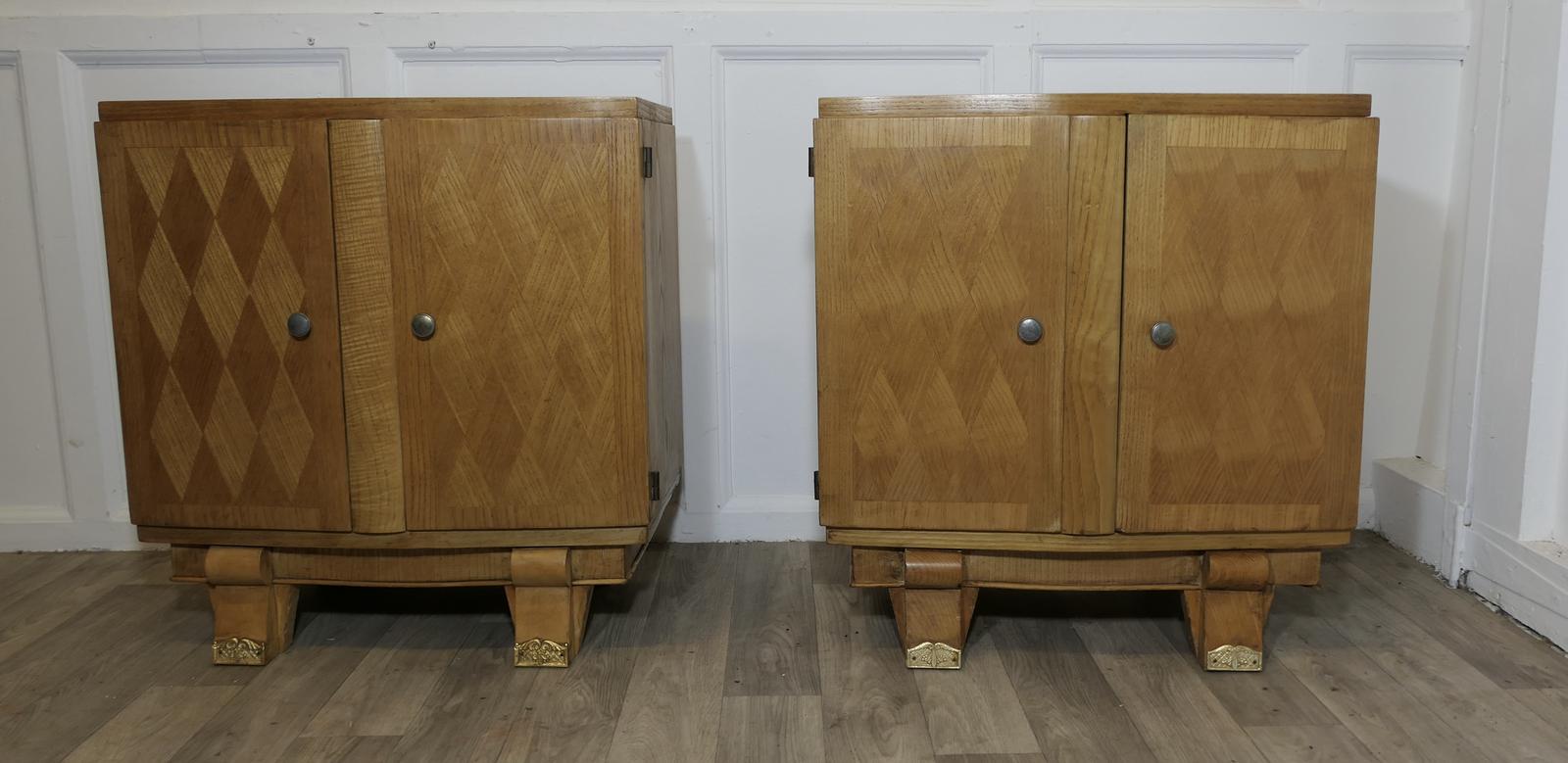 A Pair of French Art Deco Bedside Cabinets (1 of 8)