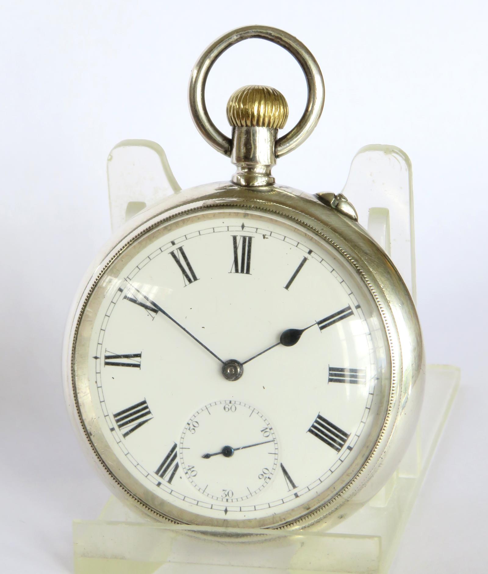 Pocket Watch: Antique Silver Stauffer Pocket Watch (1 of 4)