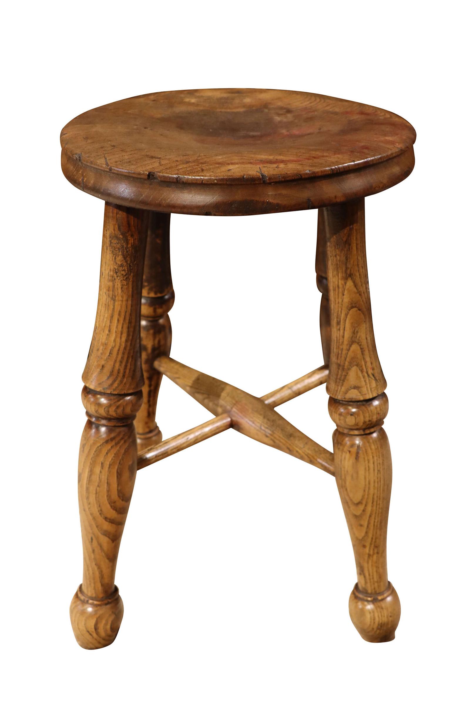 British 19th Century Elm Stools - main image