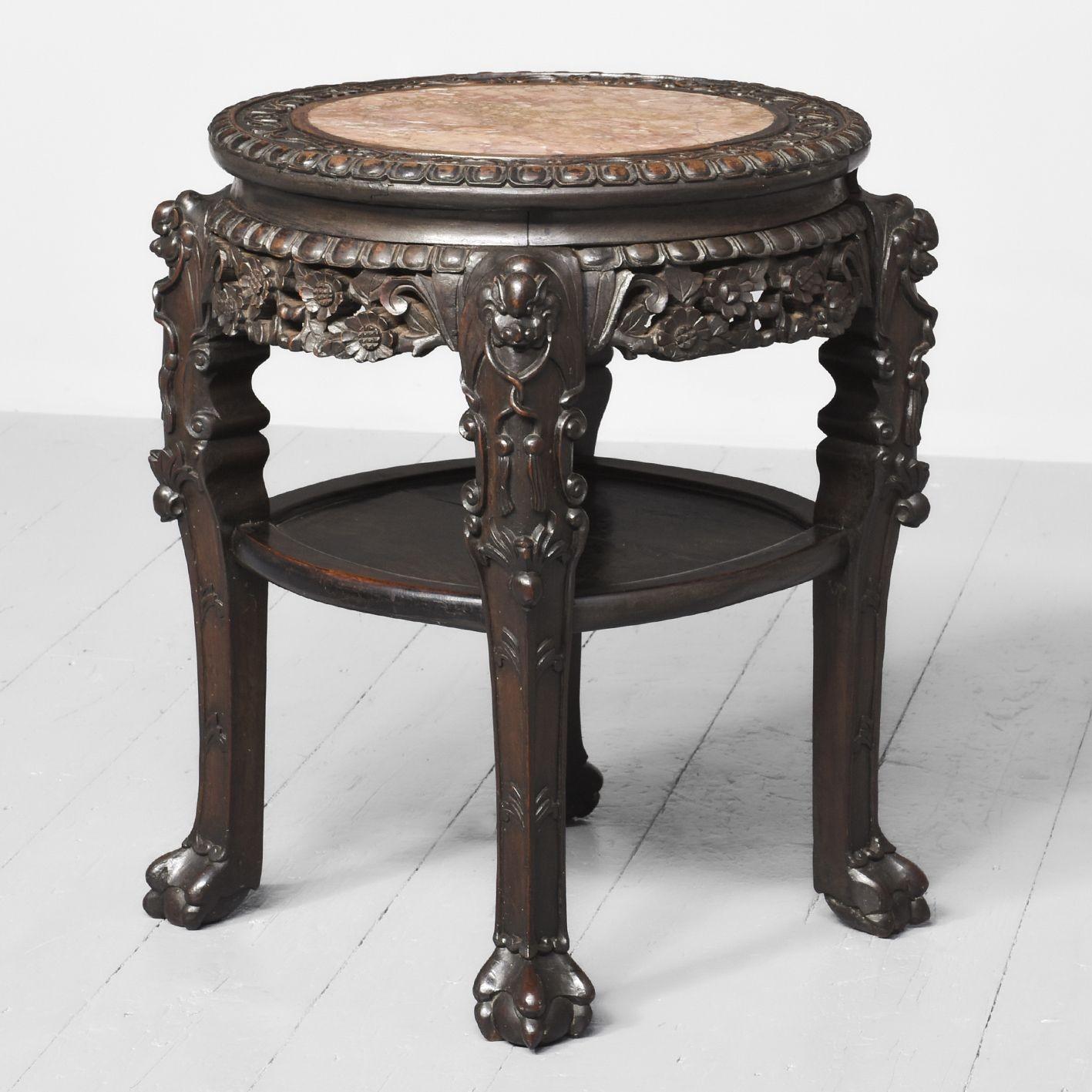 Chinese 2 Tier Plant Stand (1 of 7)