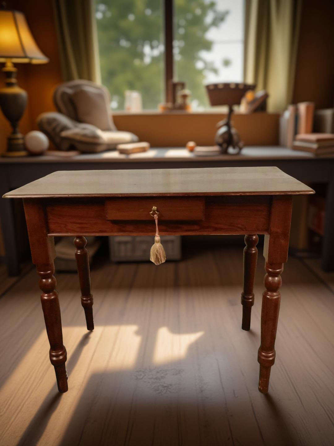 Antique Victorian Mahogany Console Table (1 of 8)