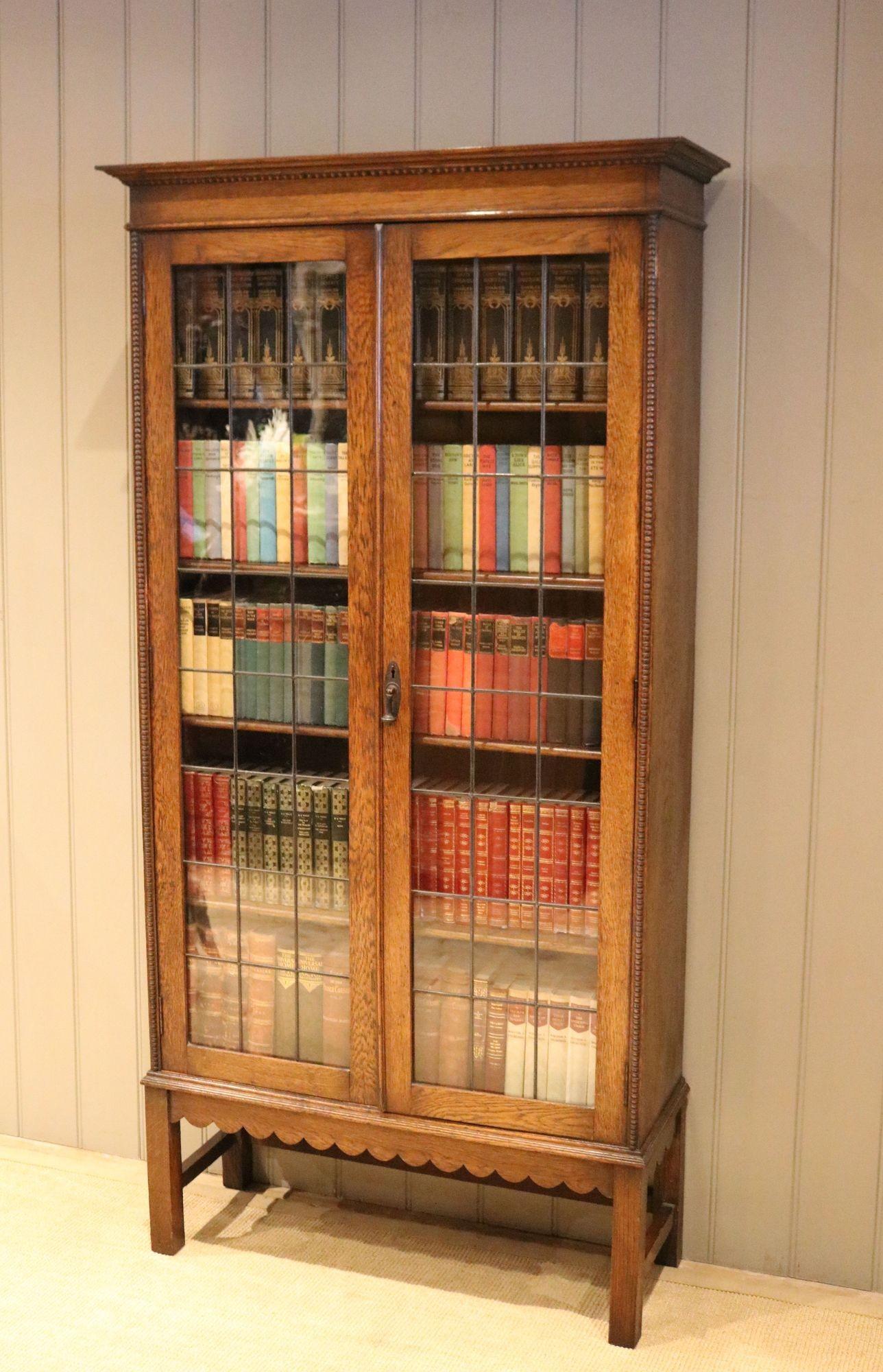 Tall Oak Glazed Bookcase (1 of 12) Tall Oak Glazed Bookcase (1 of 12)